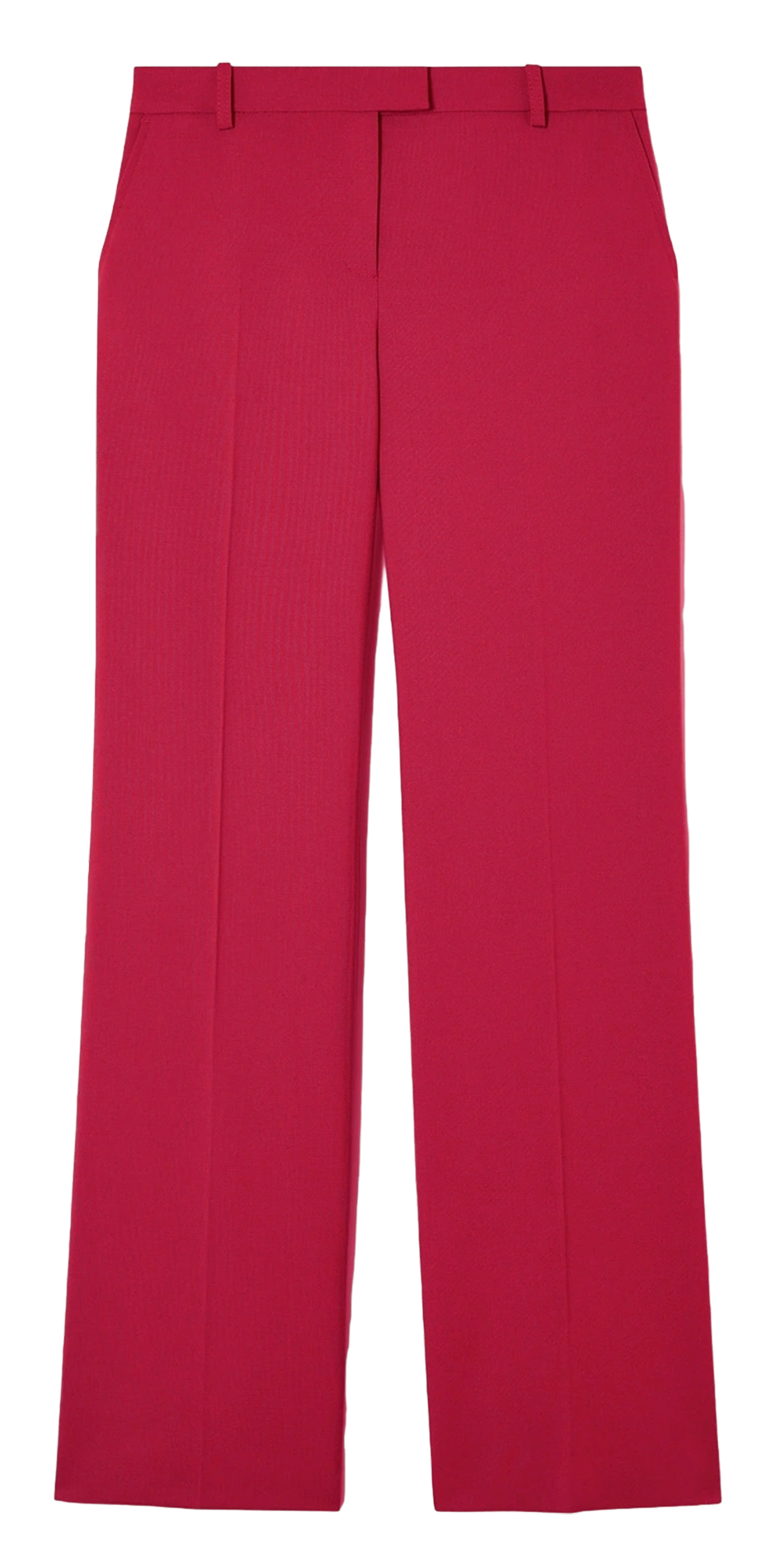 Pantalon droit en laine TARA JARMON Rouge