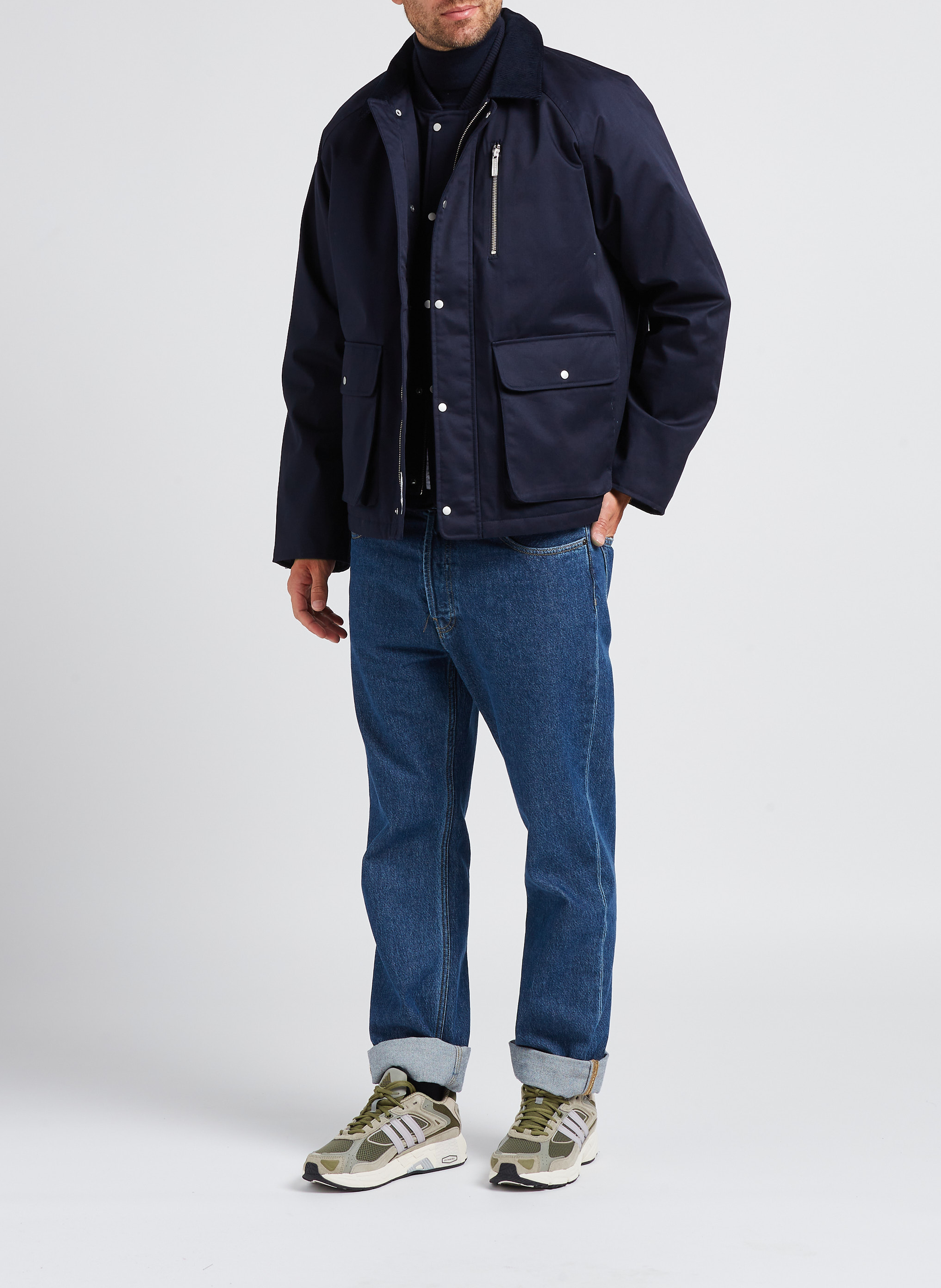 Sleeveless cotton-blend jacket LES DEUX Blue