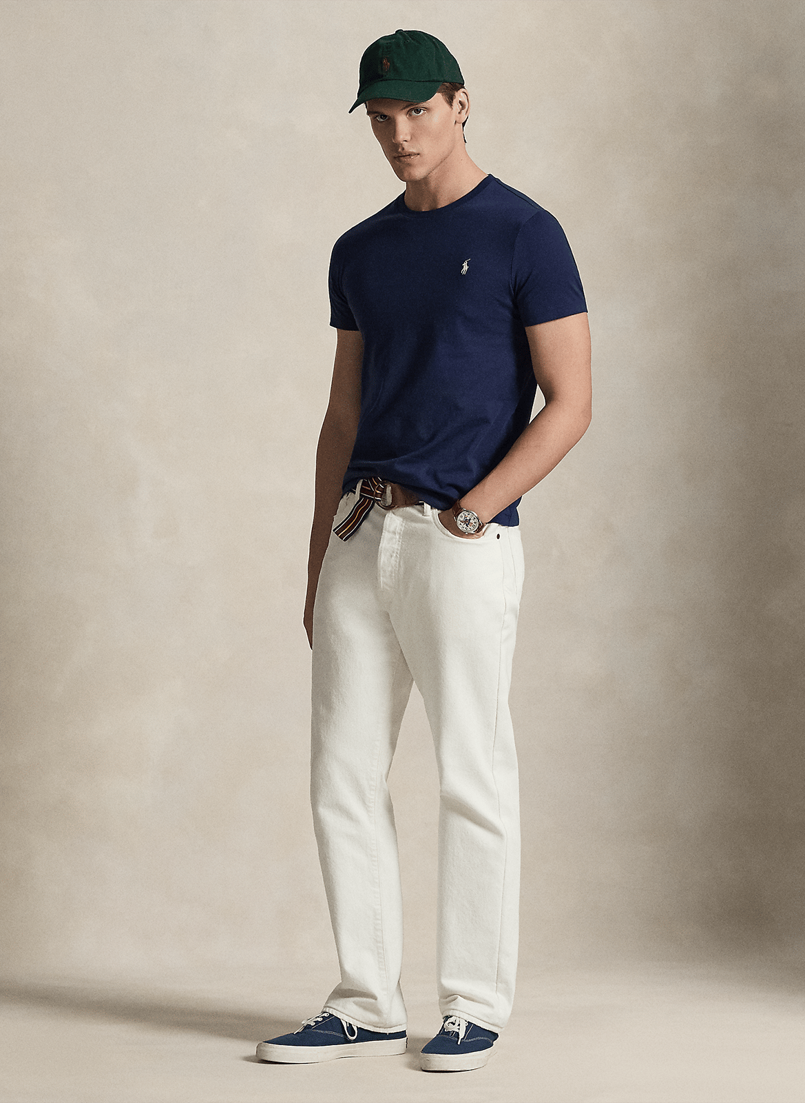 Slim-fit cotton T-shirt POLO RALPH LAUREN Blue