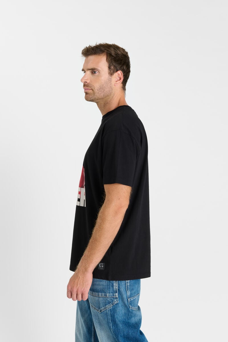 Tommy Badge T-shirt LE TEMPS DES CERISES Black