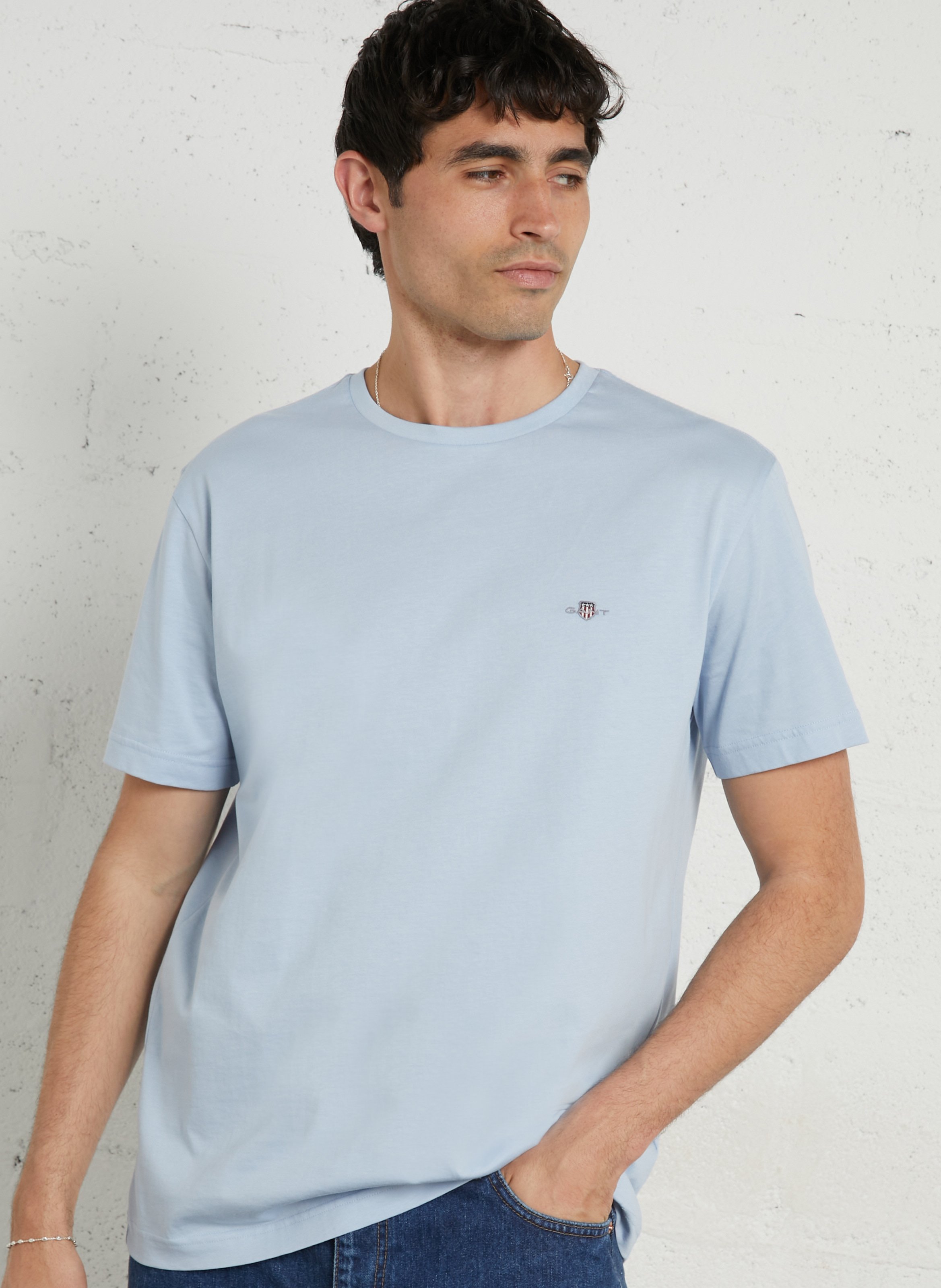 Tee-shirt en coton col rond GANT Bleu