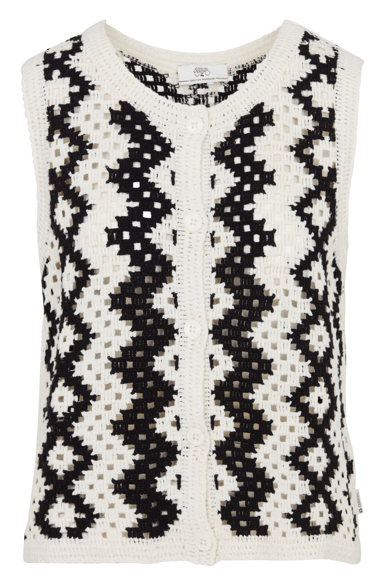 Straight round-neck cardigan LE TEMPS DES CERISES Blue