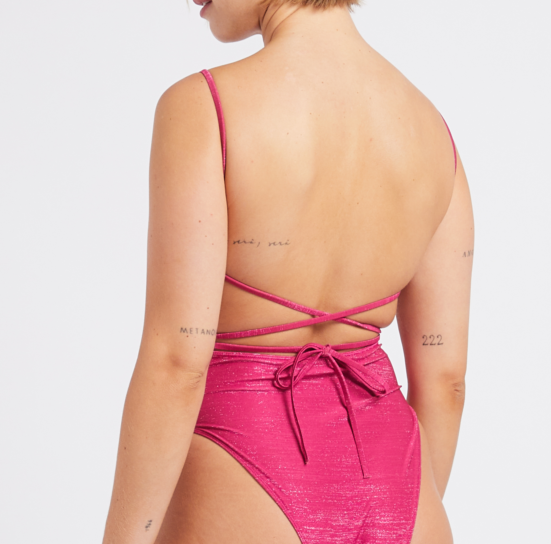 Sparkly one-piece swimsuit LA NOUVELLE Pink