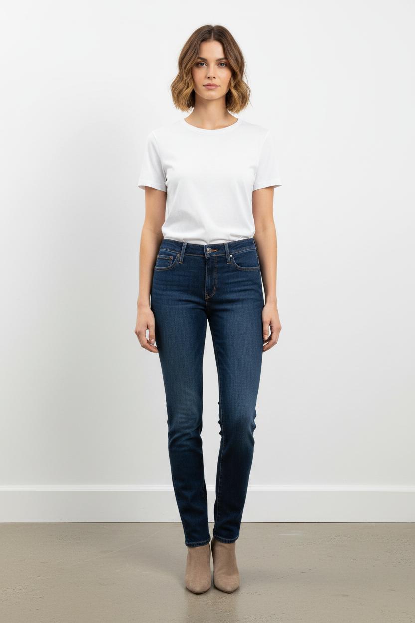 Cropped slim jeans with studs LEVI'S - Seconde main Blue
