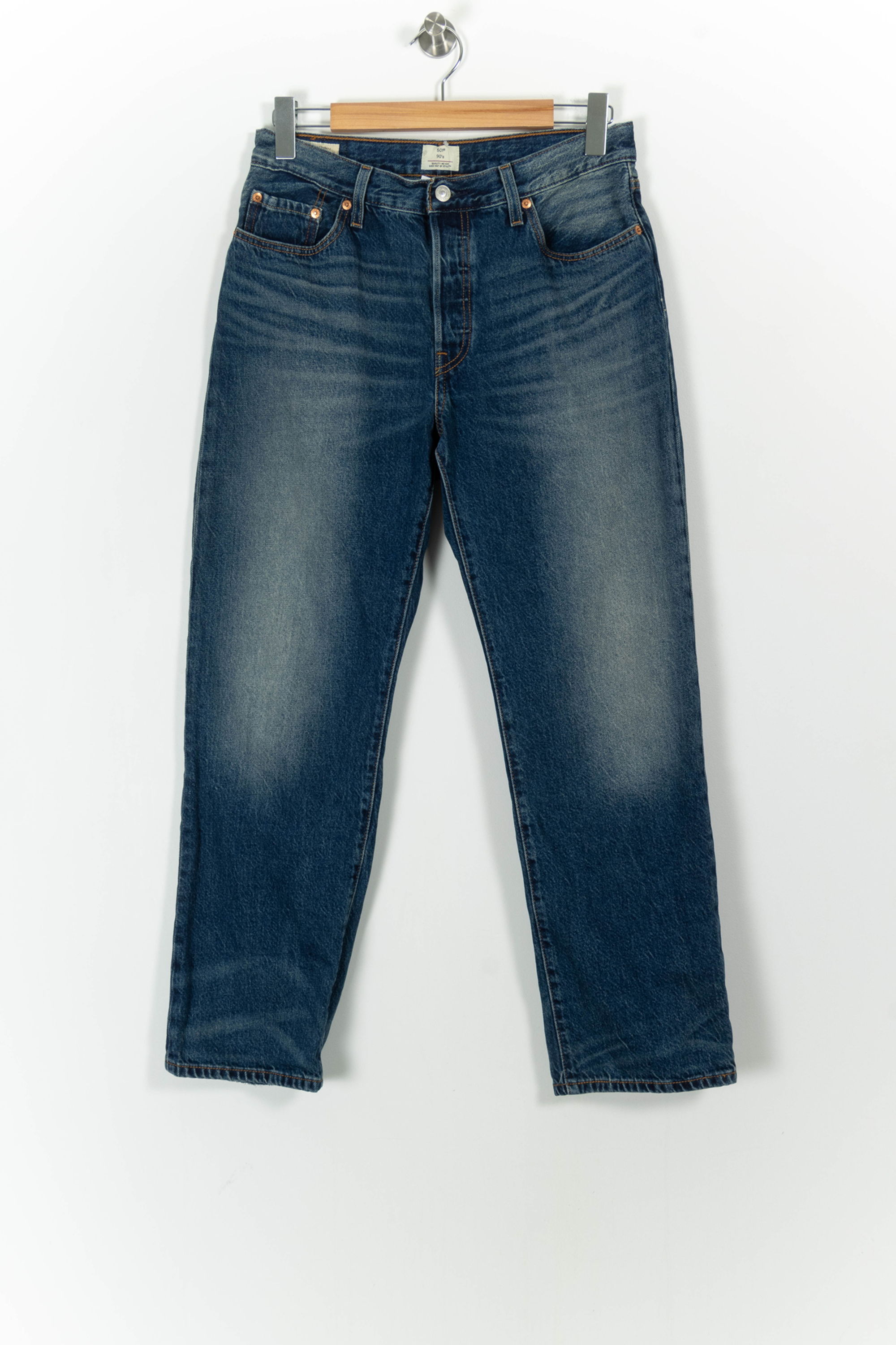 Cropped slim jeans with studs LEVI'S - Seconde main Blue