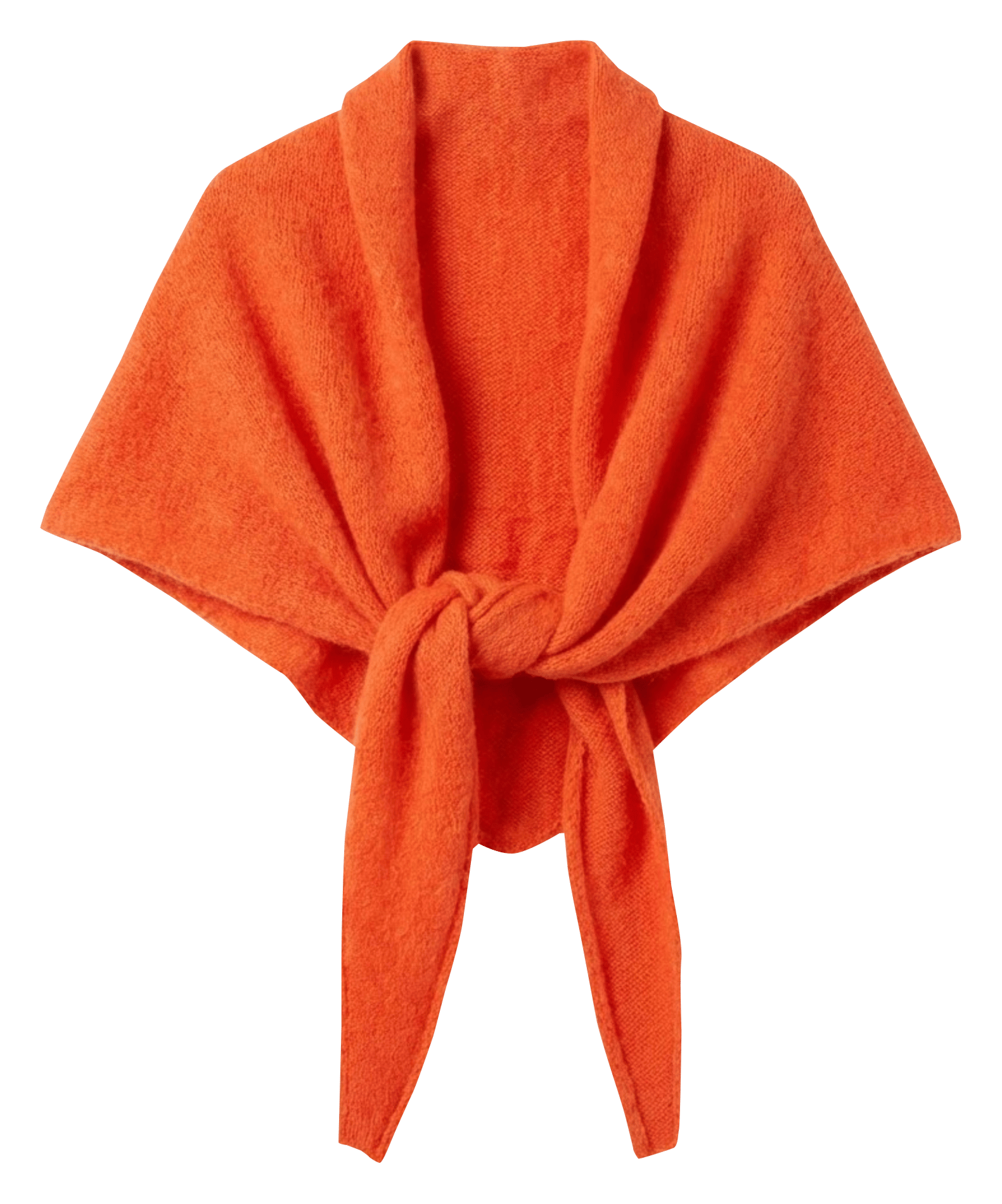 Gebreide driehoekige sjaal INDI & COLD Oranje