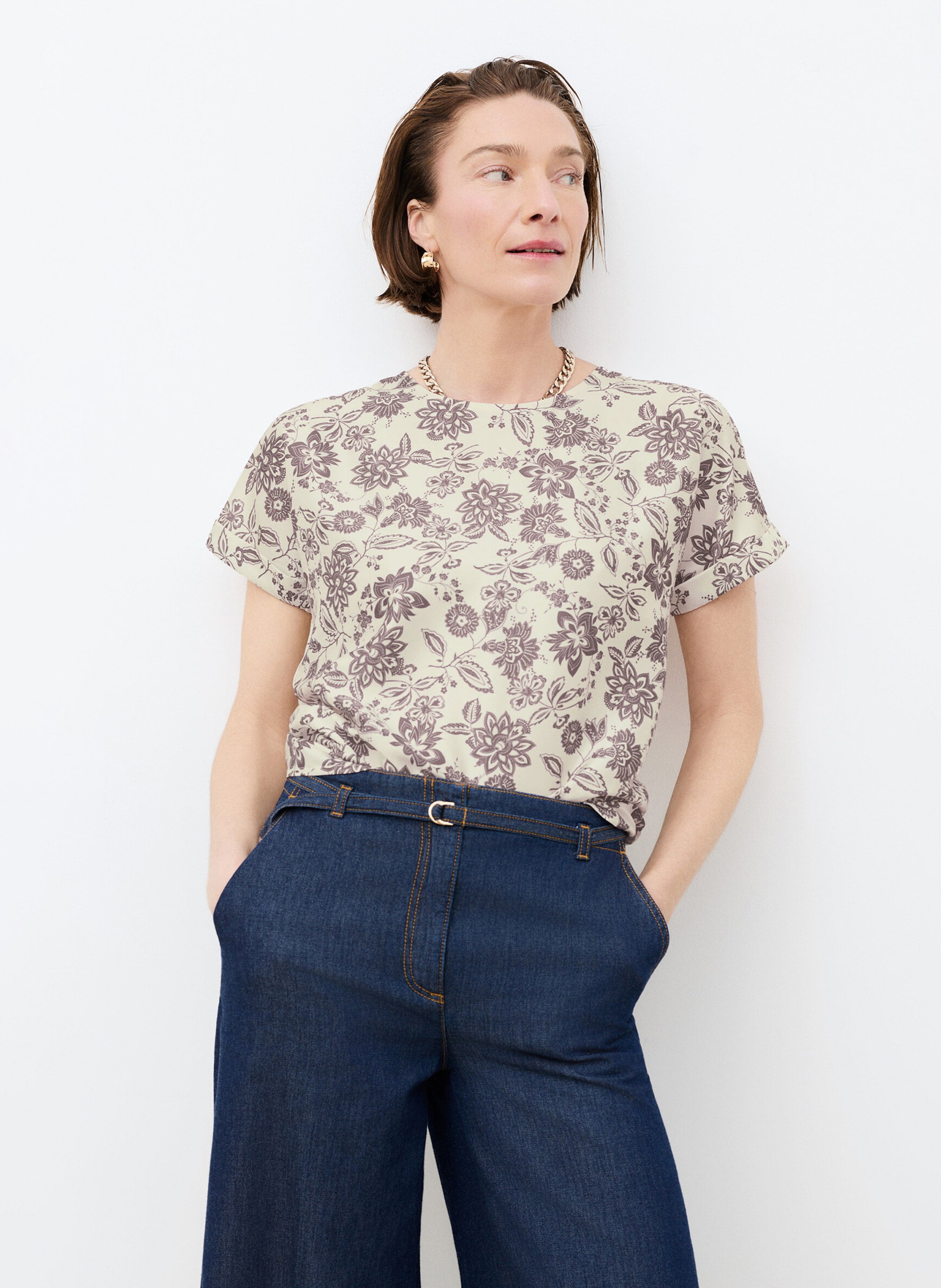 T-shirt met print CAROLL Bruin