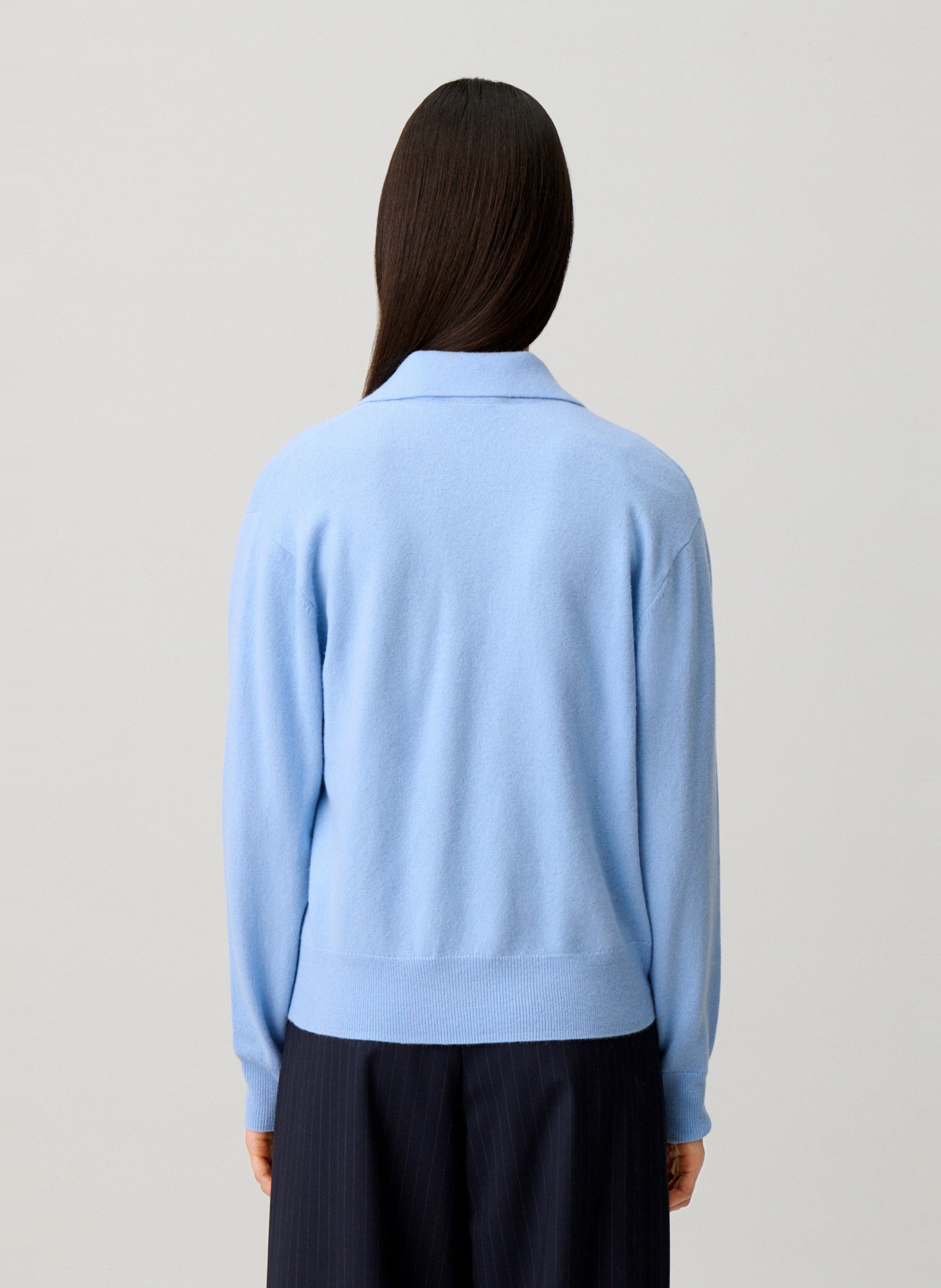 Rechte trui van wol en kasjmier CLAUDIE PIERLOT Blauw