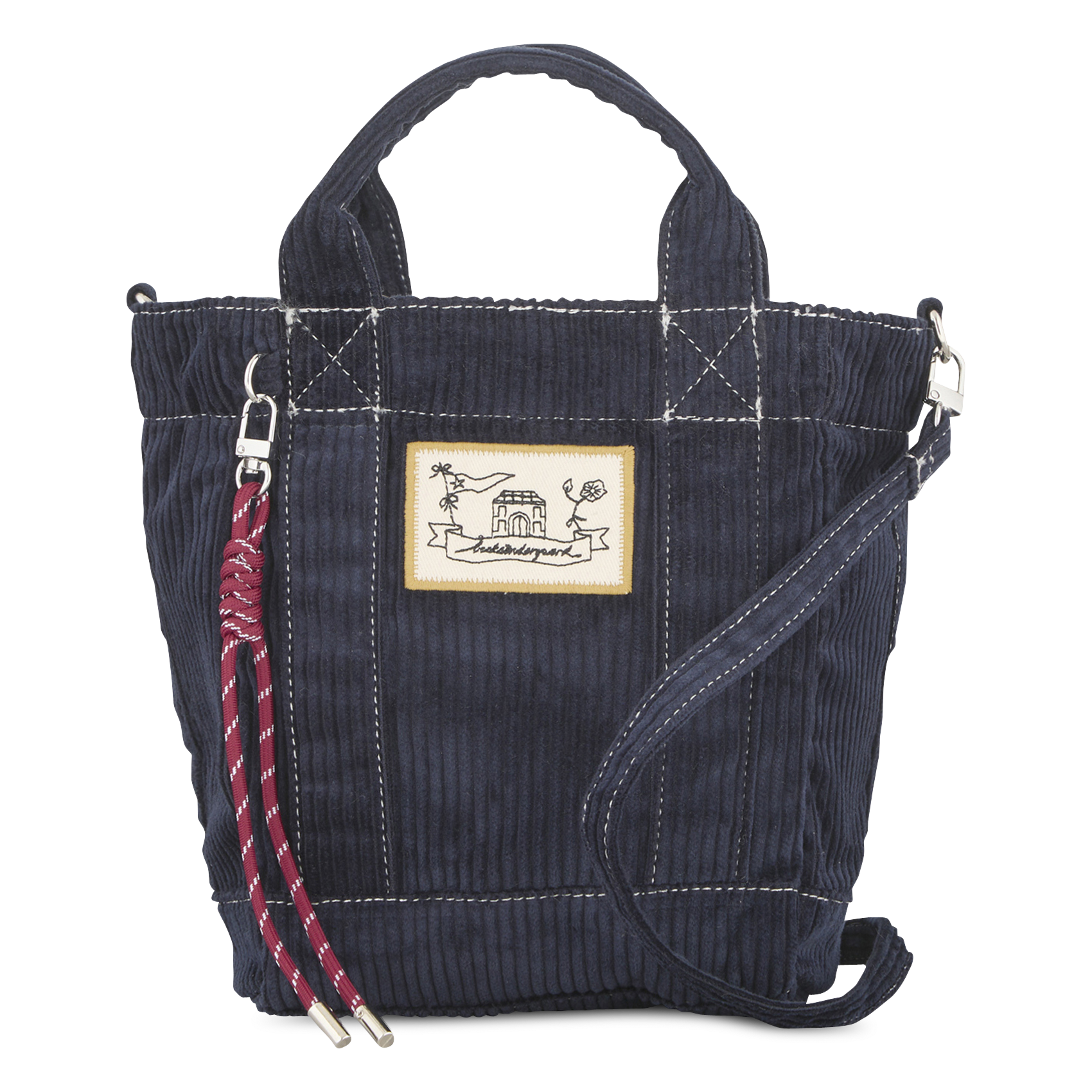 Gerippte Baumwollhandtasche BECKSONDERGAARD Blau
