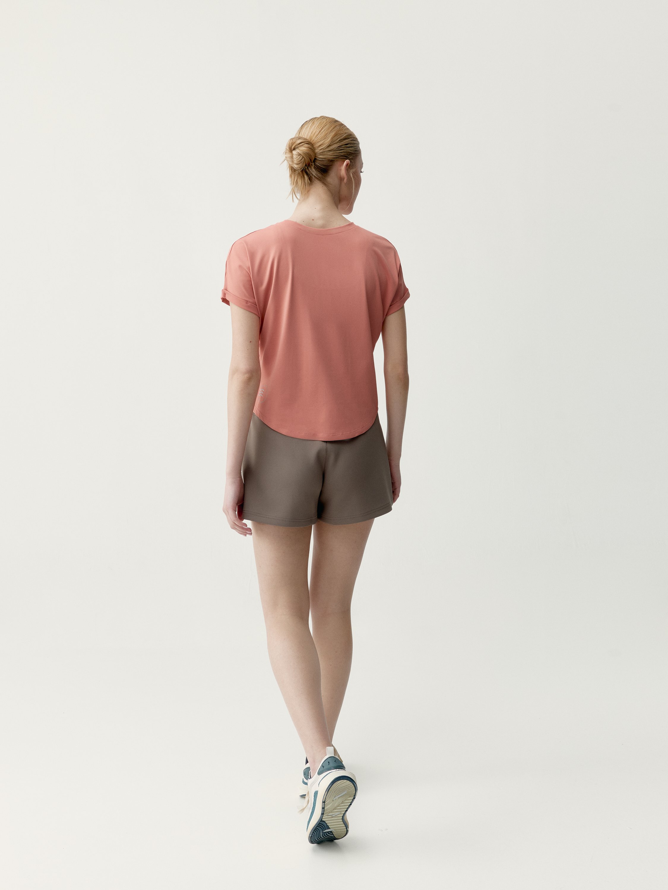 Short-sleeved azami t-shirt | Orange BORN Women