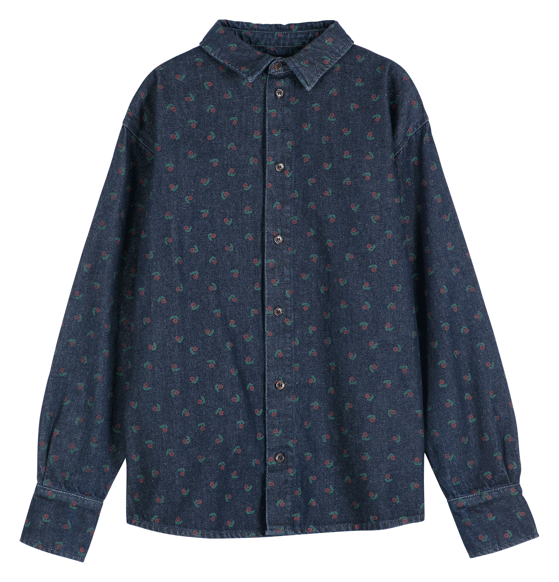 Denim shirt with patterns BOBO CHOSES Blue