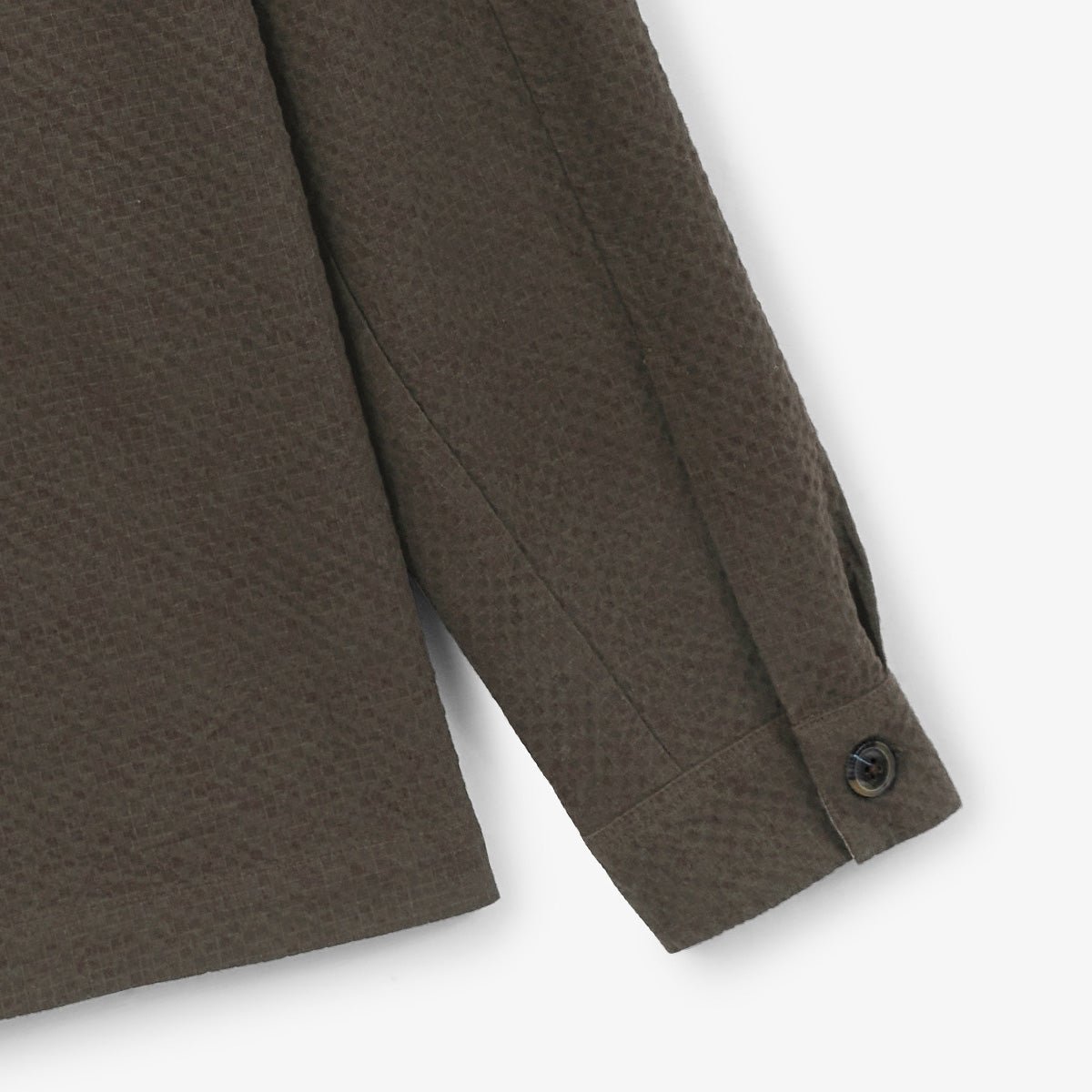 Worker cotton seersucker jacket SERGE BLANCO Brown