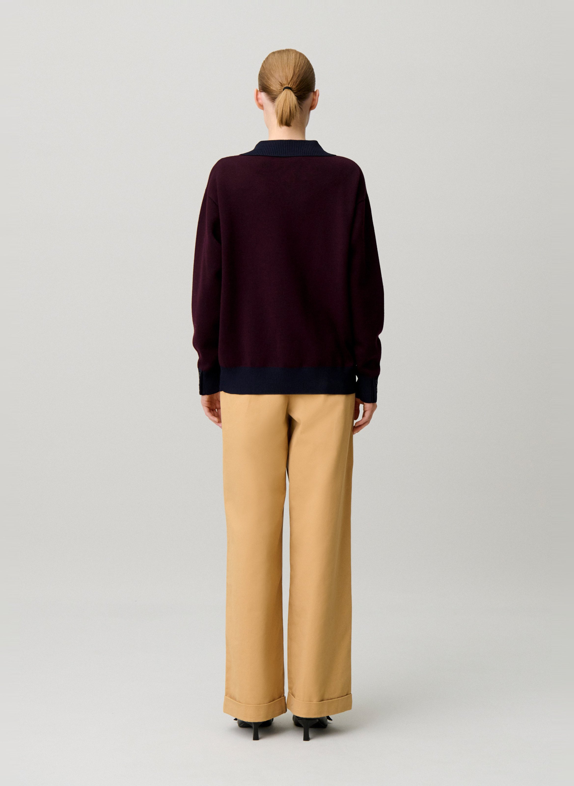 Pull col classique en laine mélangée CLAUDIE PIERLOT Multicolore