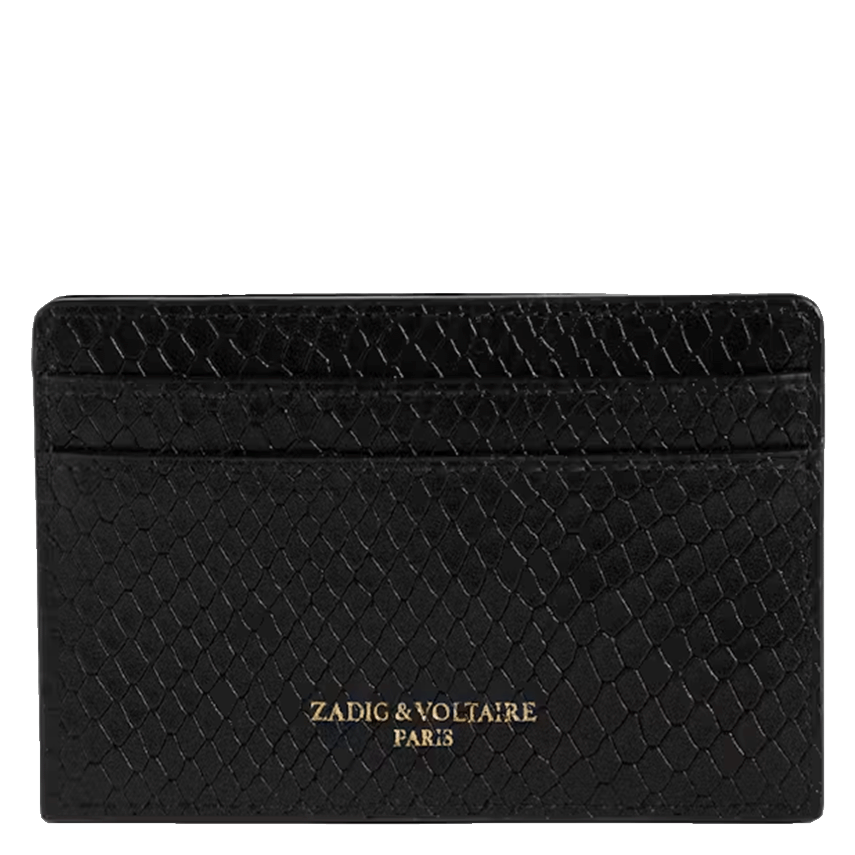 Porte-cartes effet python en cuir ZADIG&VOLTAIRE Noir