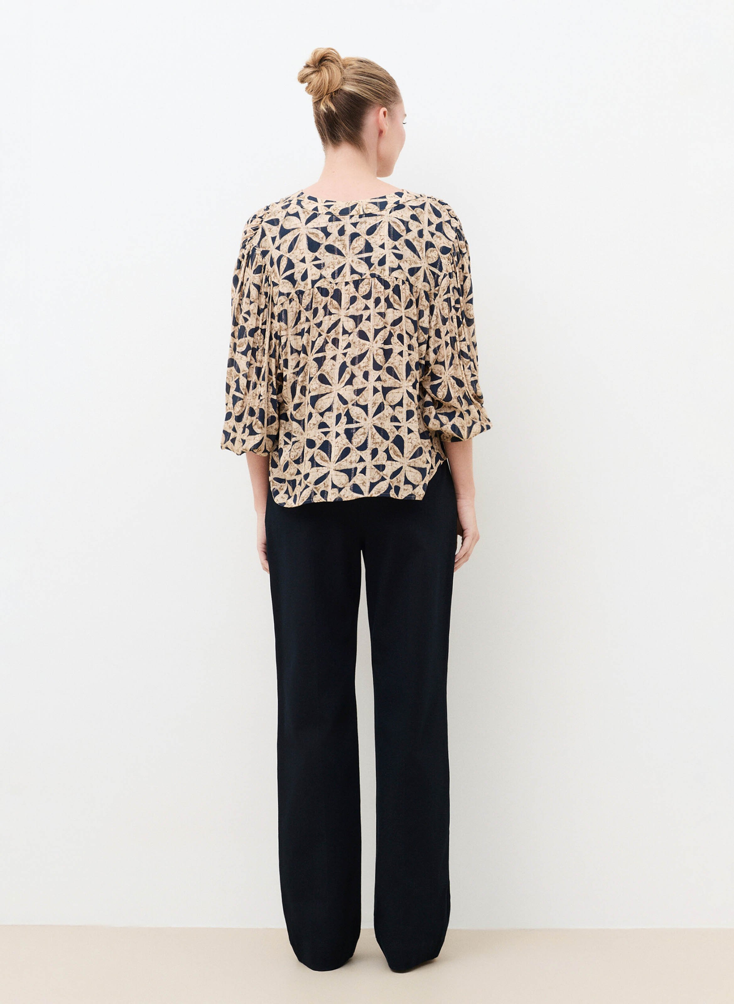 Rechte blouse met print CAROLL Veelkleurig
