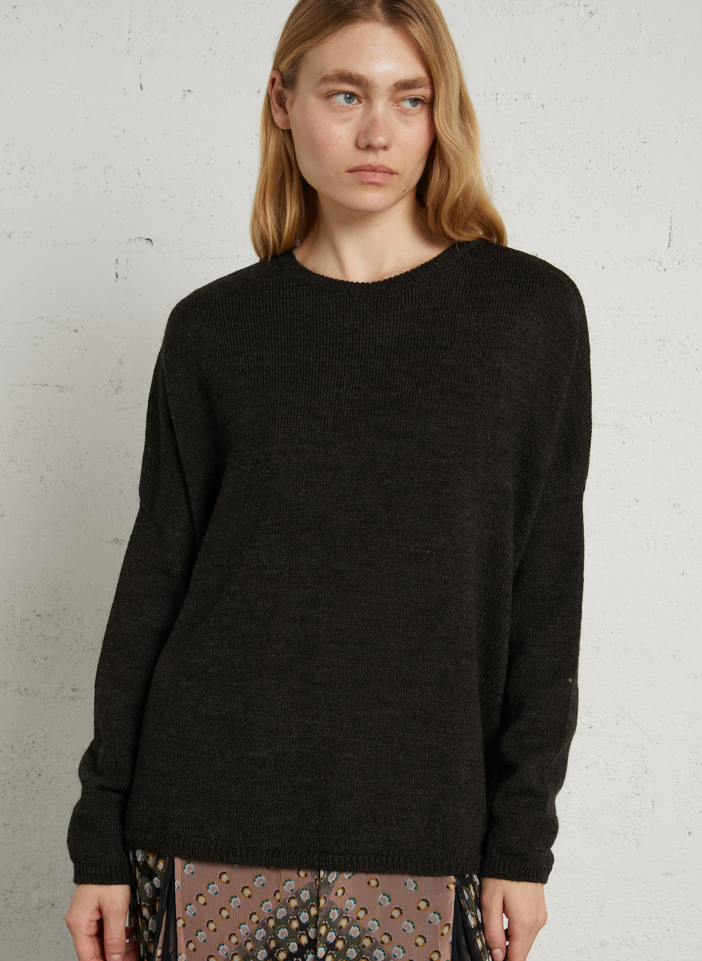 Round-neck wool-blend sweater MASSCOB Brown