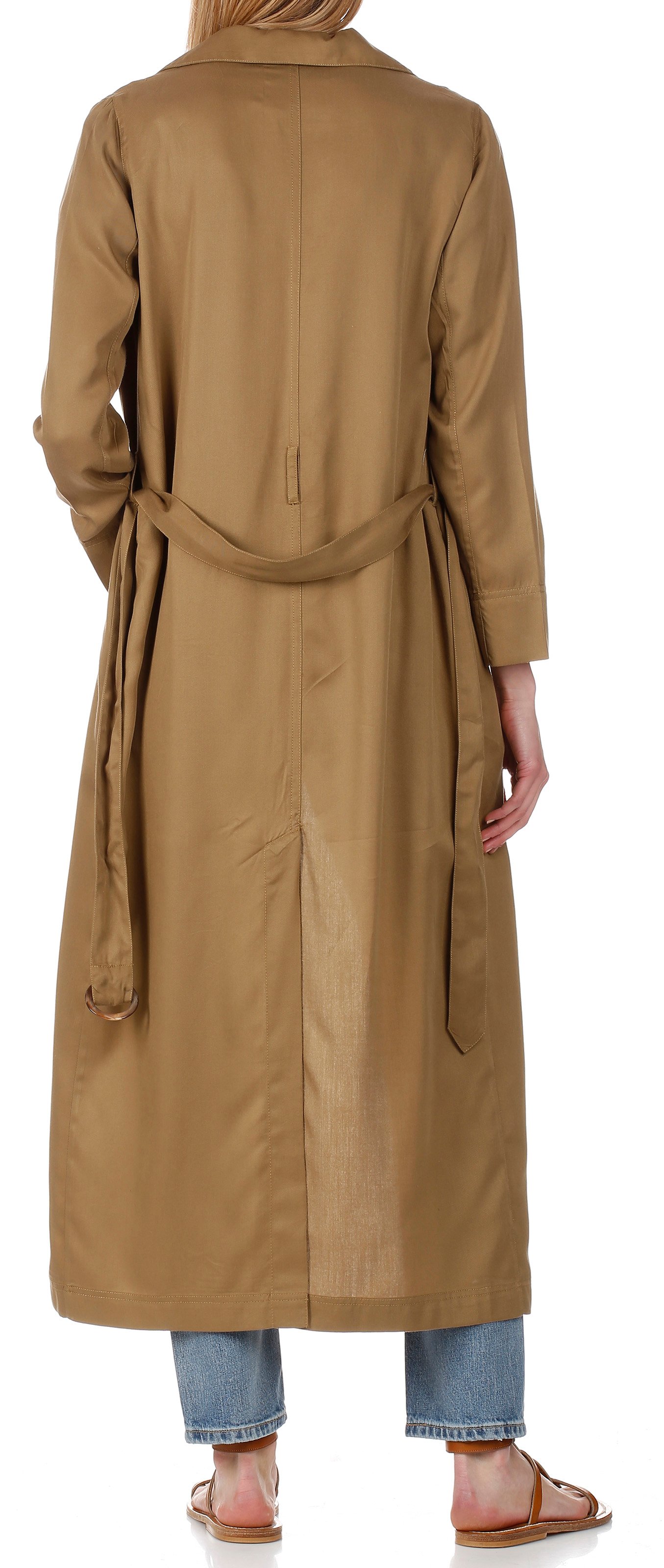 Trench long fluide ceinturé Qorum SWILDENS Kaki