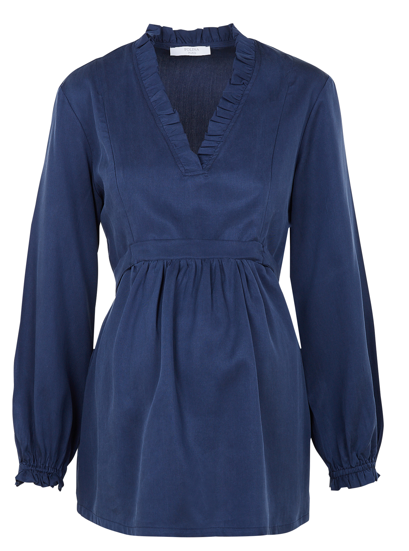 Long-sleeved maternity top POLINA Blue