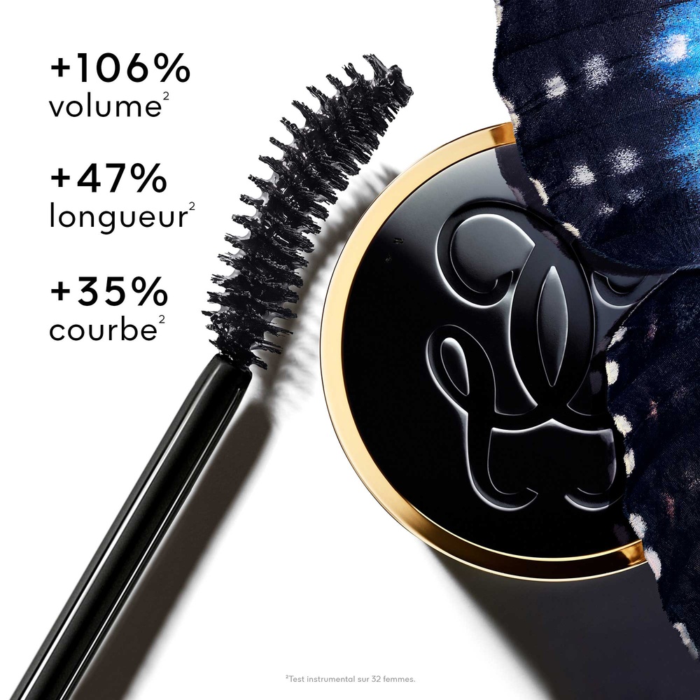 NOIR G - Intensive Volumenmascara mit gebogener Bürste für 24 Stunden Halt GUERLAIN Noir