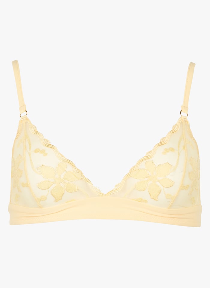 Soutien gorge Triangle En Dentelle Jane B Jaune Pale Jolies Momes