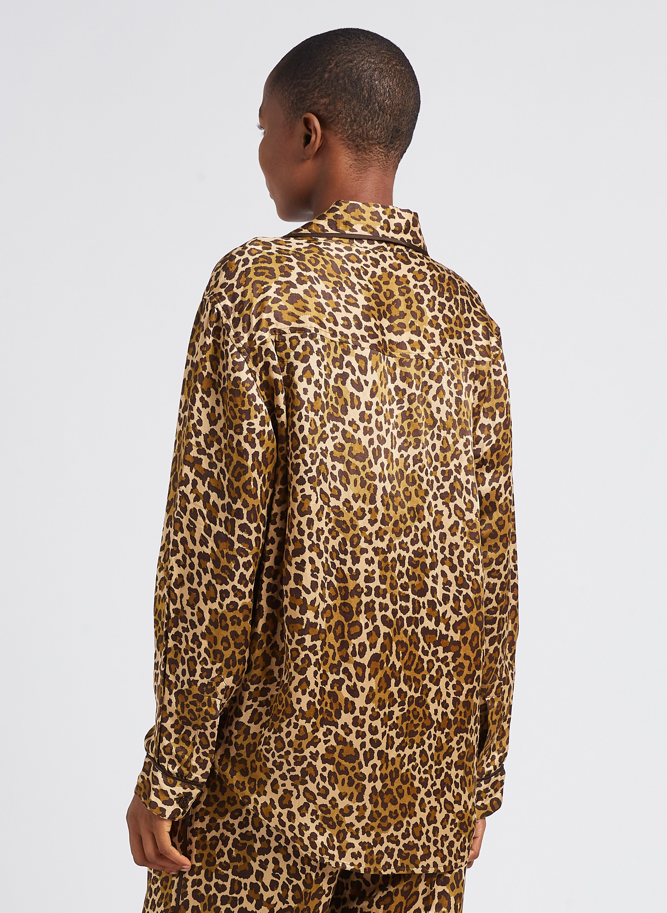 Printed shirt with classic collar LAURENCE BRAS Brown