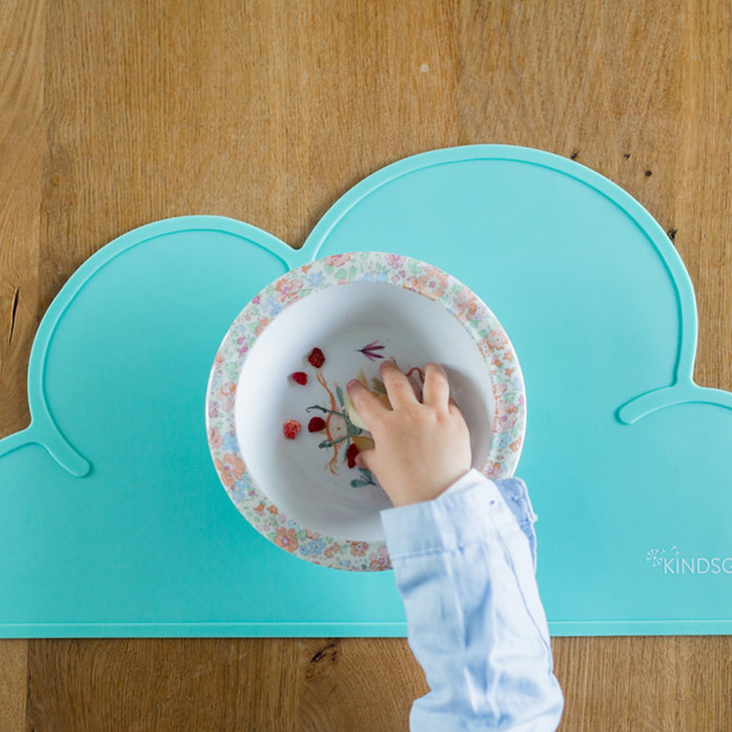 Set de table en forme de nuage en silicone KINDSGUT Bleu