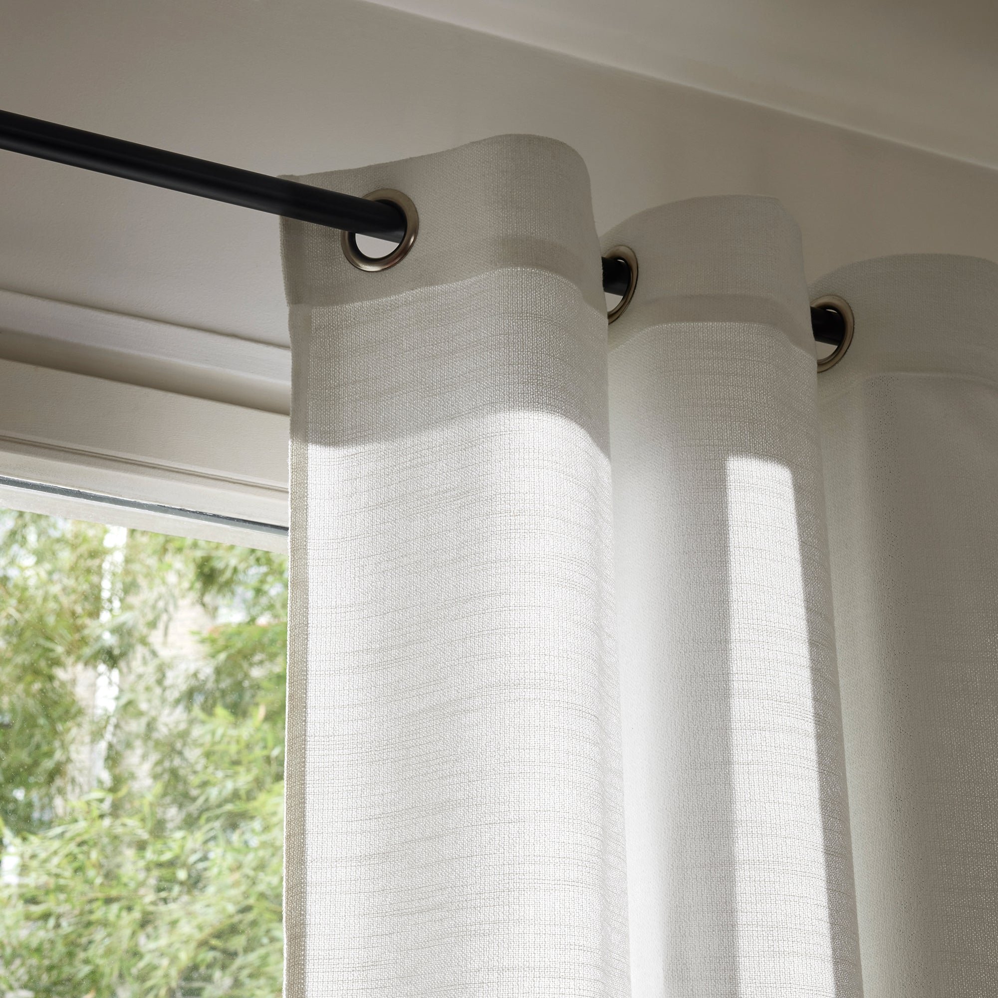 ABSTRACT - Curtain with eyelets MADURA White