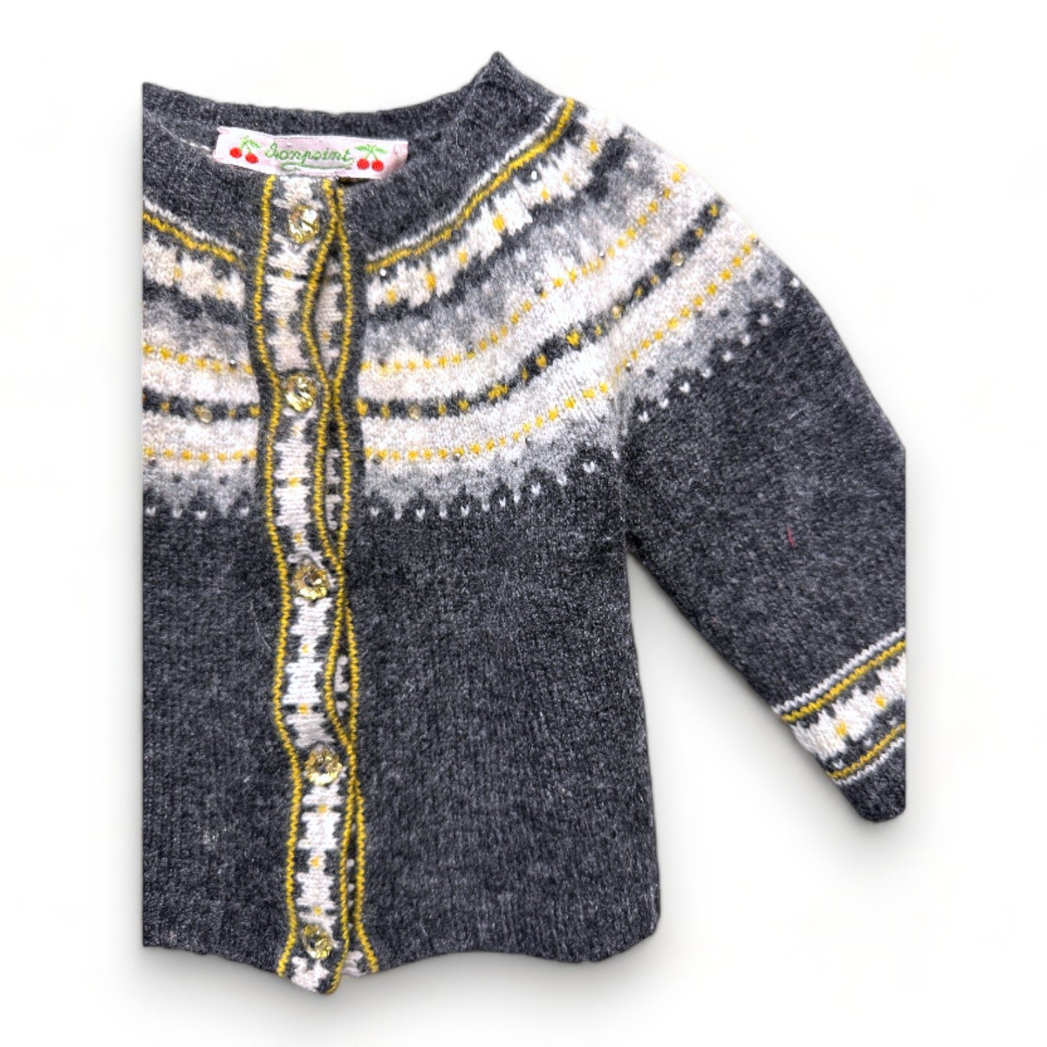 Baby grey cardigan - 6 months BONPOINT - Seconde Main Grey