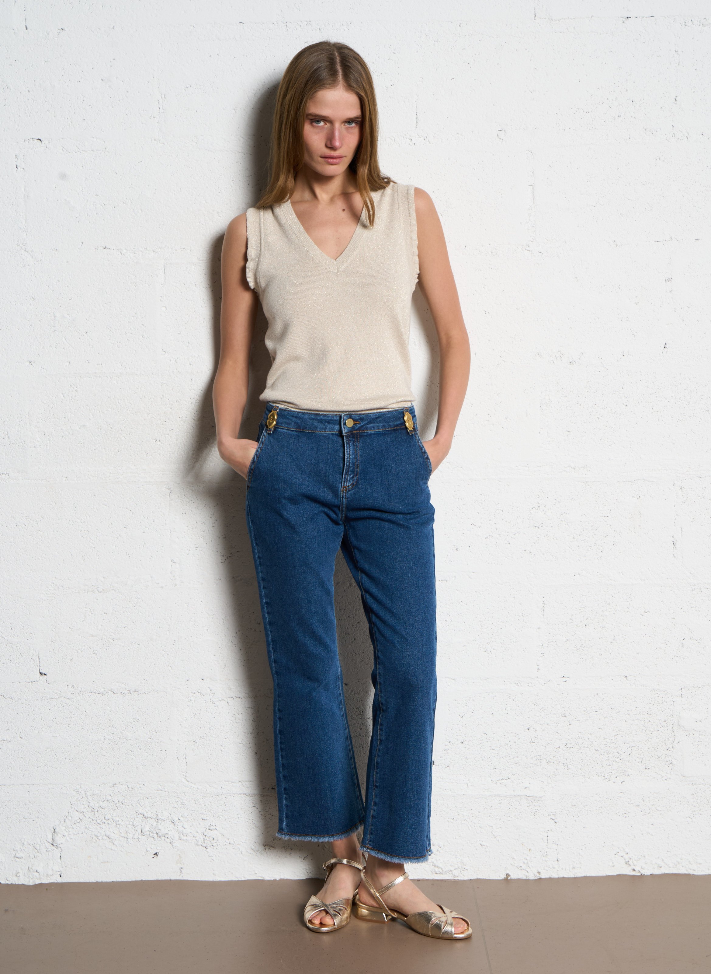 Jean flare 7/8e Bleu