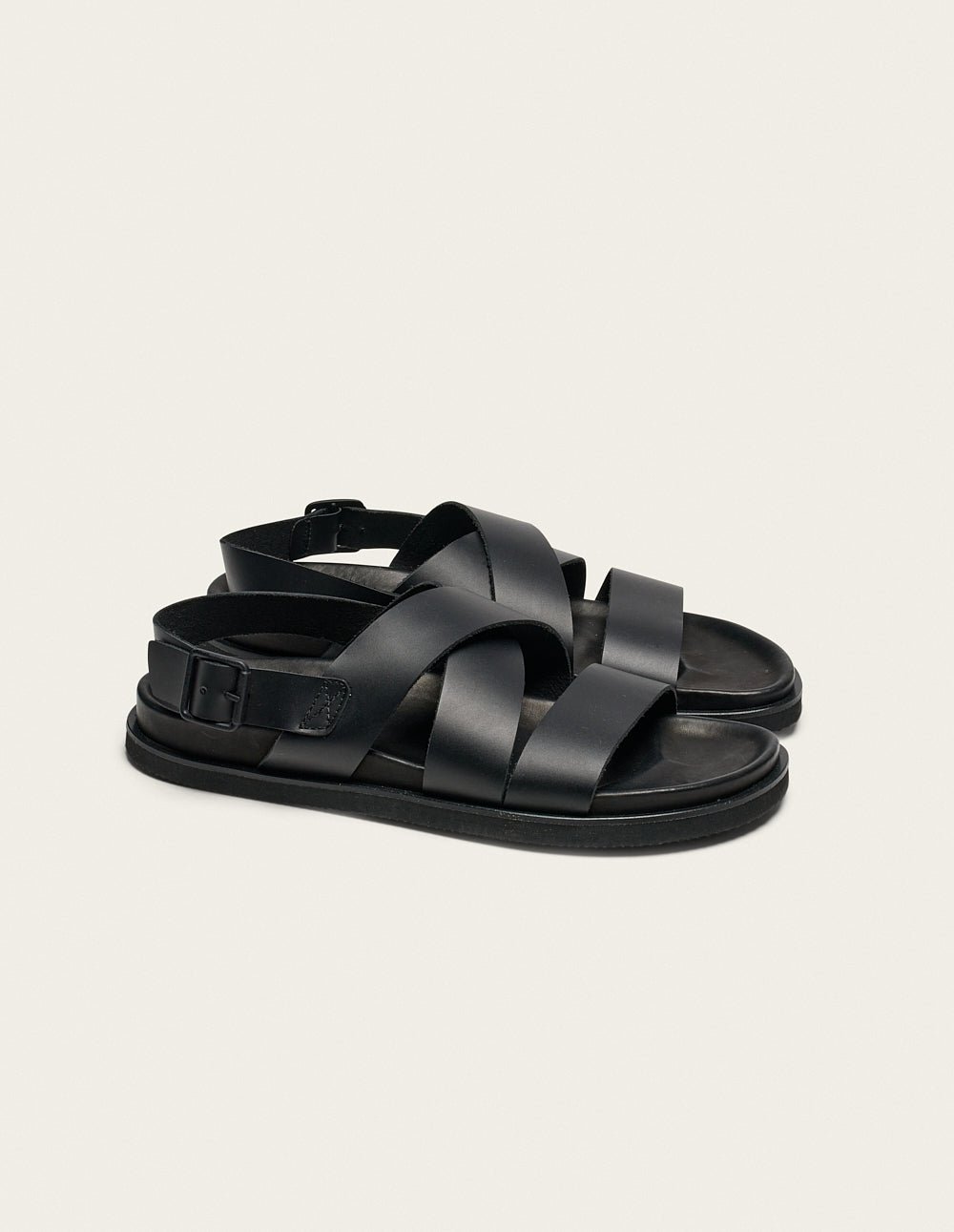 Faux leather sandals ODAJE EX. M.MOUSTACHE Black