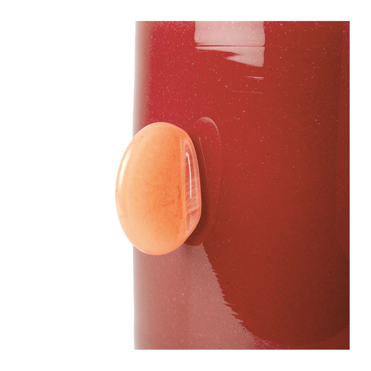 Glass pipe vase BLANC D'IVOIRE Red