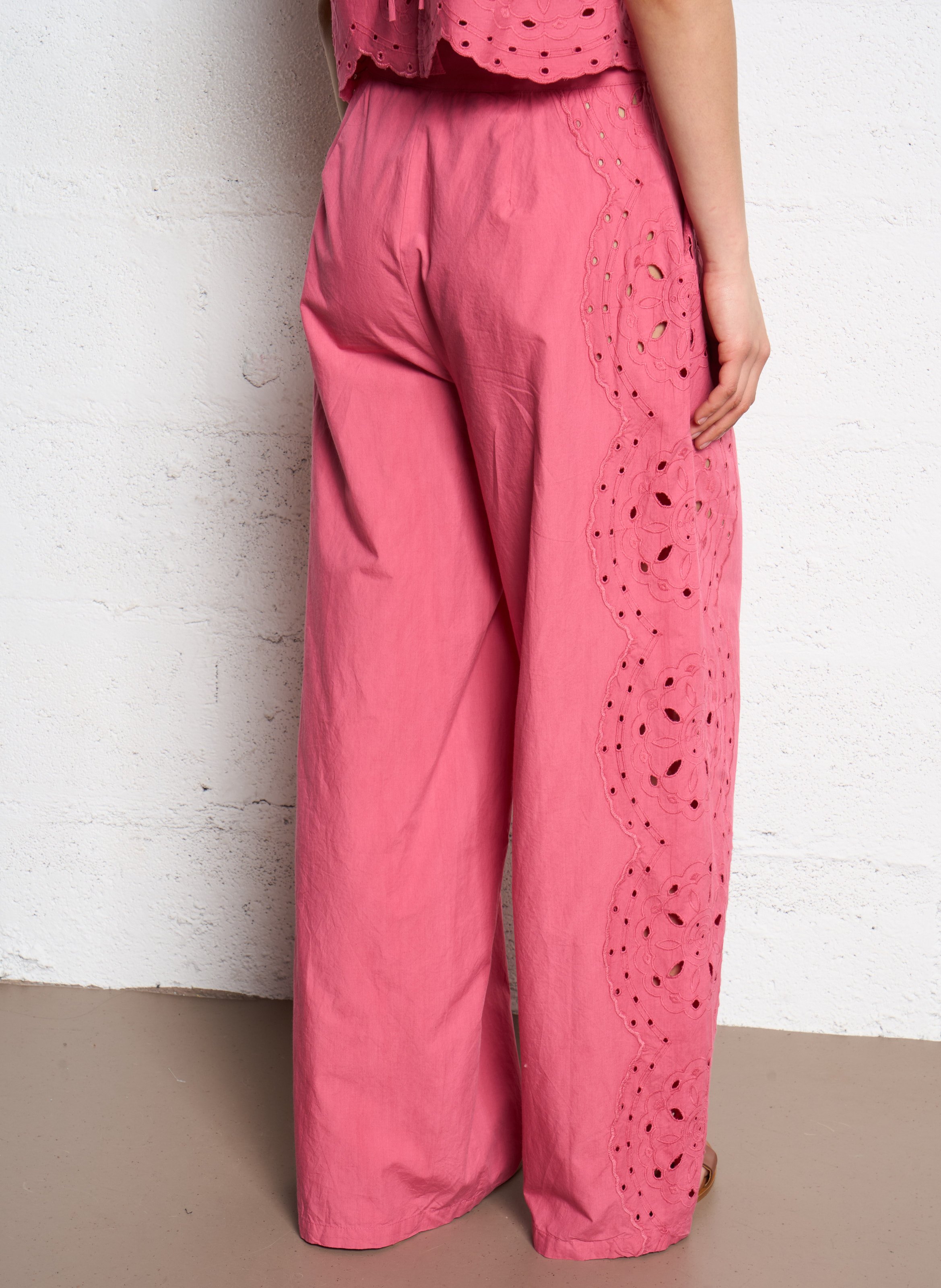 Wide cotton trousers  LA PETITE ETOILE Pink