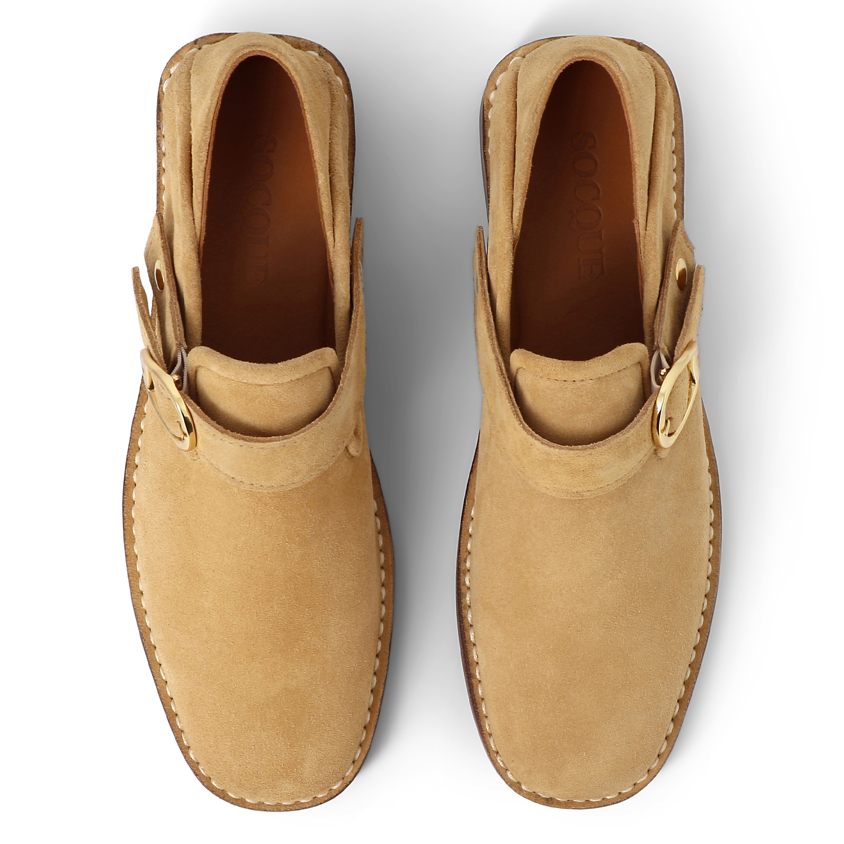 Leather loafers SOCQUE PARIS Beige