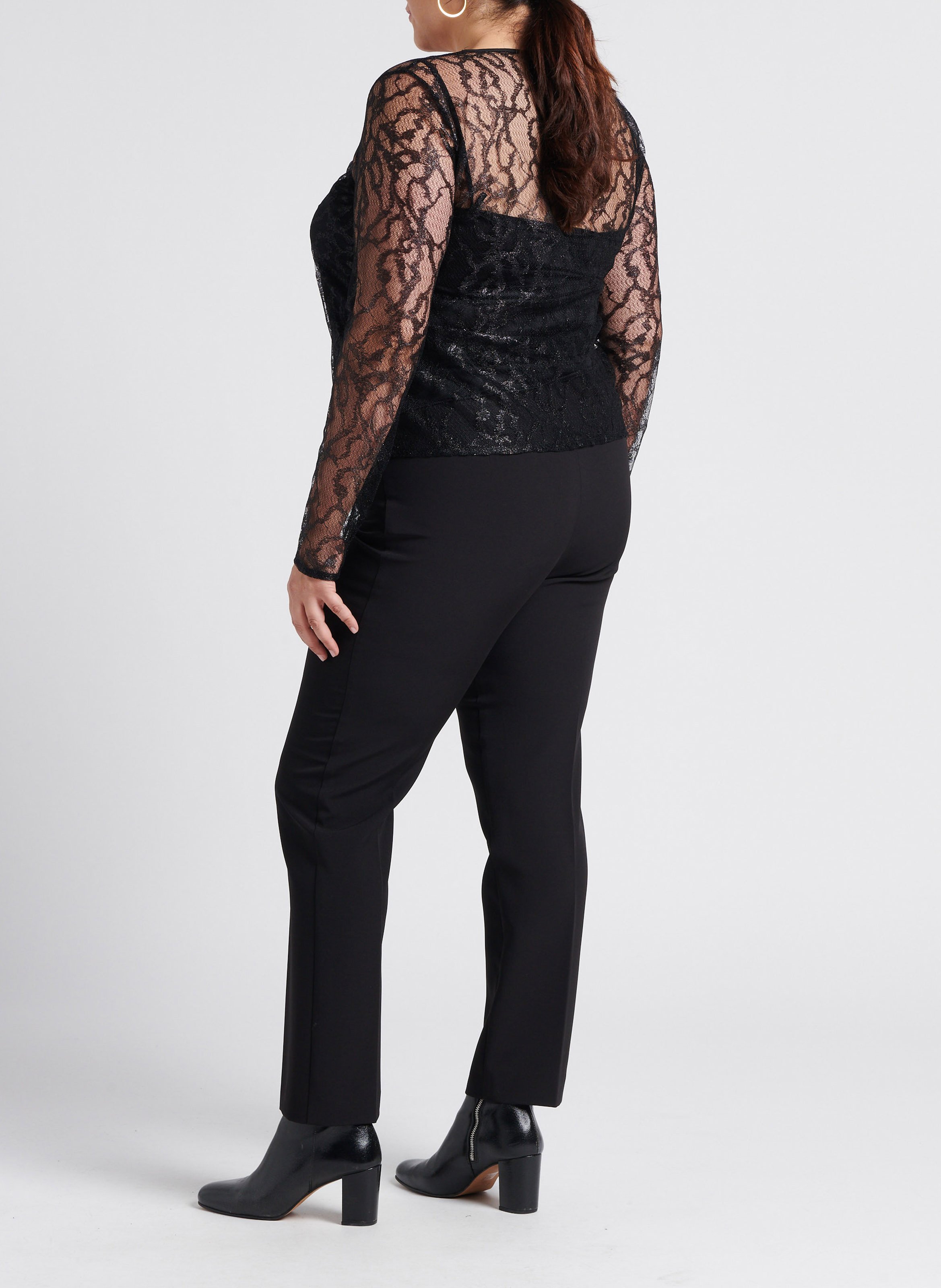 Front-pleated high-waisted pants PERSONA by Marina Rinaldi Black