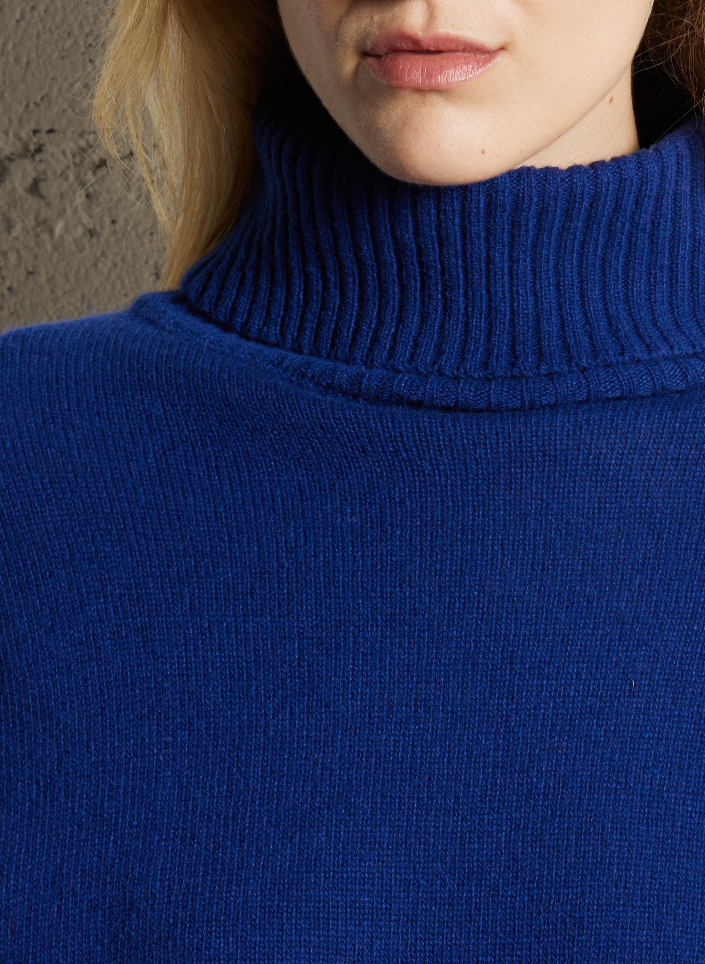 Col roulé ample en laine mélangée NICE THINGS Bleu