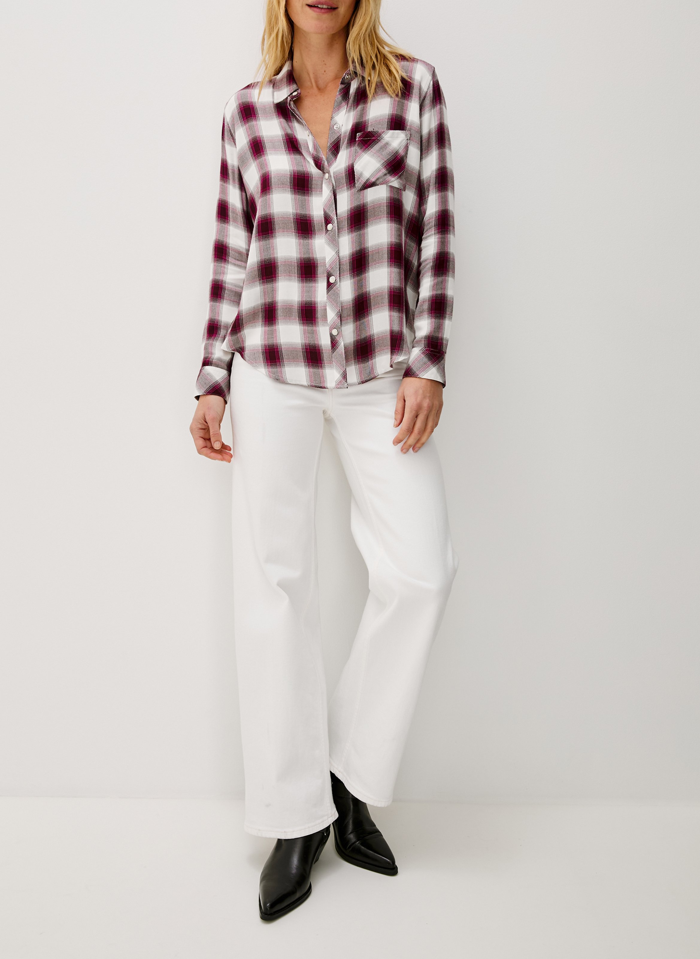 Chemise droite à carreaux RAILS Multicolore