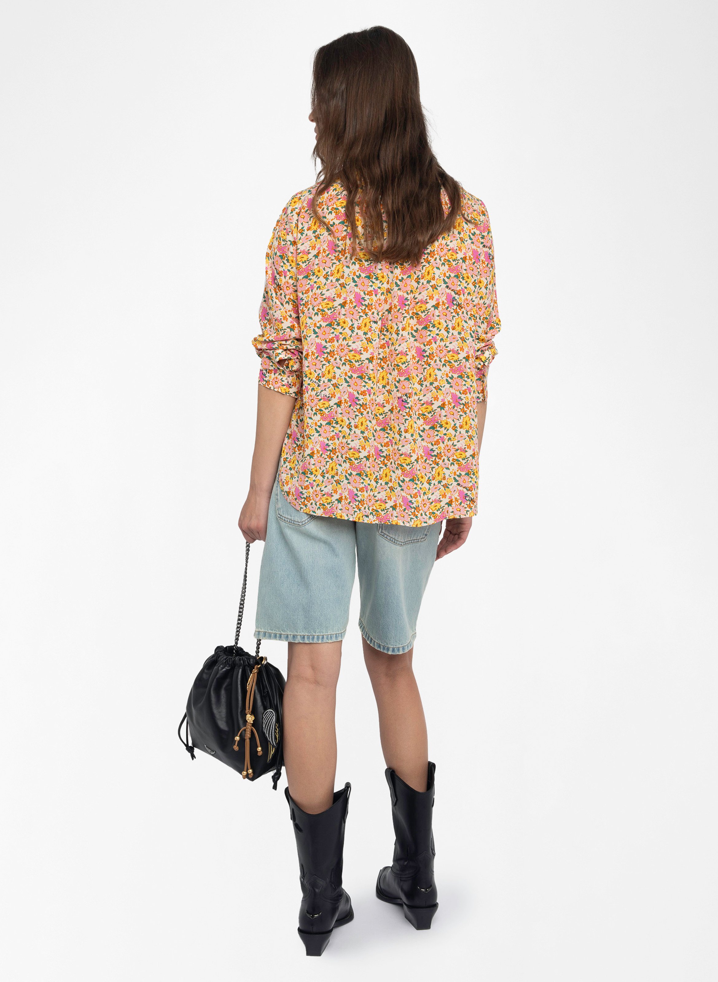 Camicia dritta in viscosa stampata ZADIG&VOLTAIRE Bianco