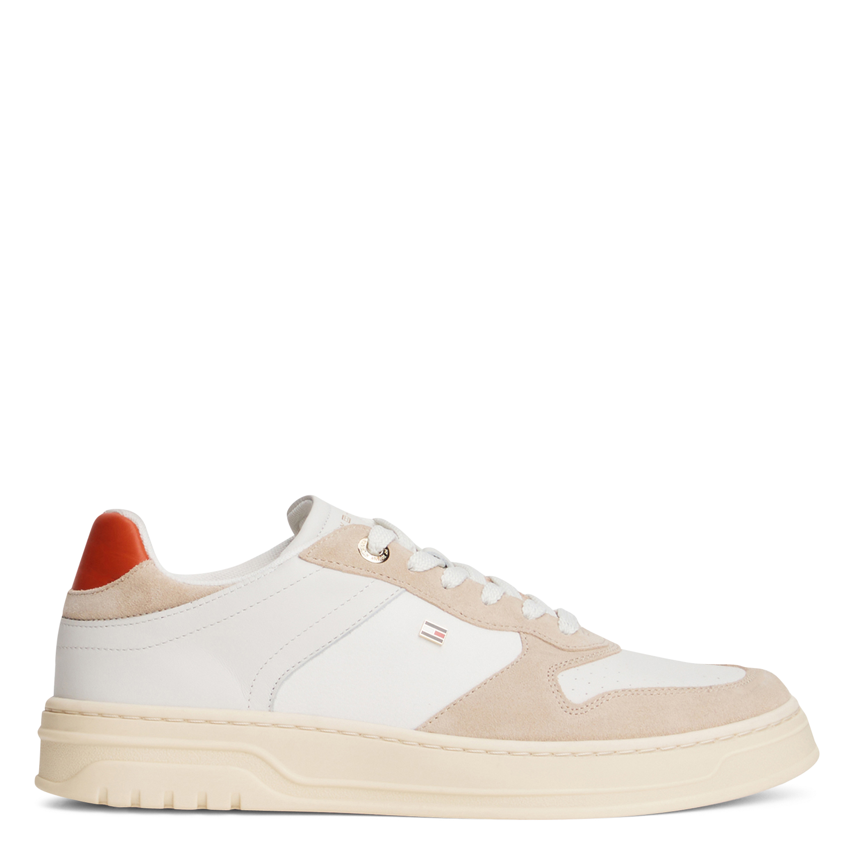 Baskets basses en cuir TOMMY HILFIGER Beige