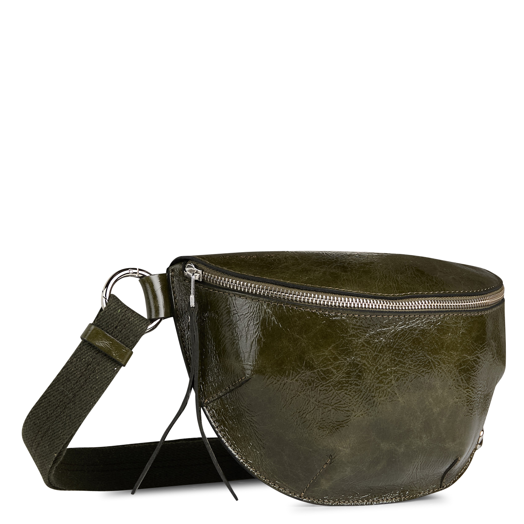 Heuptas van glanzend en geplooid leer BELLEROSE Groen