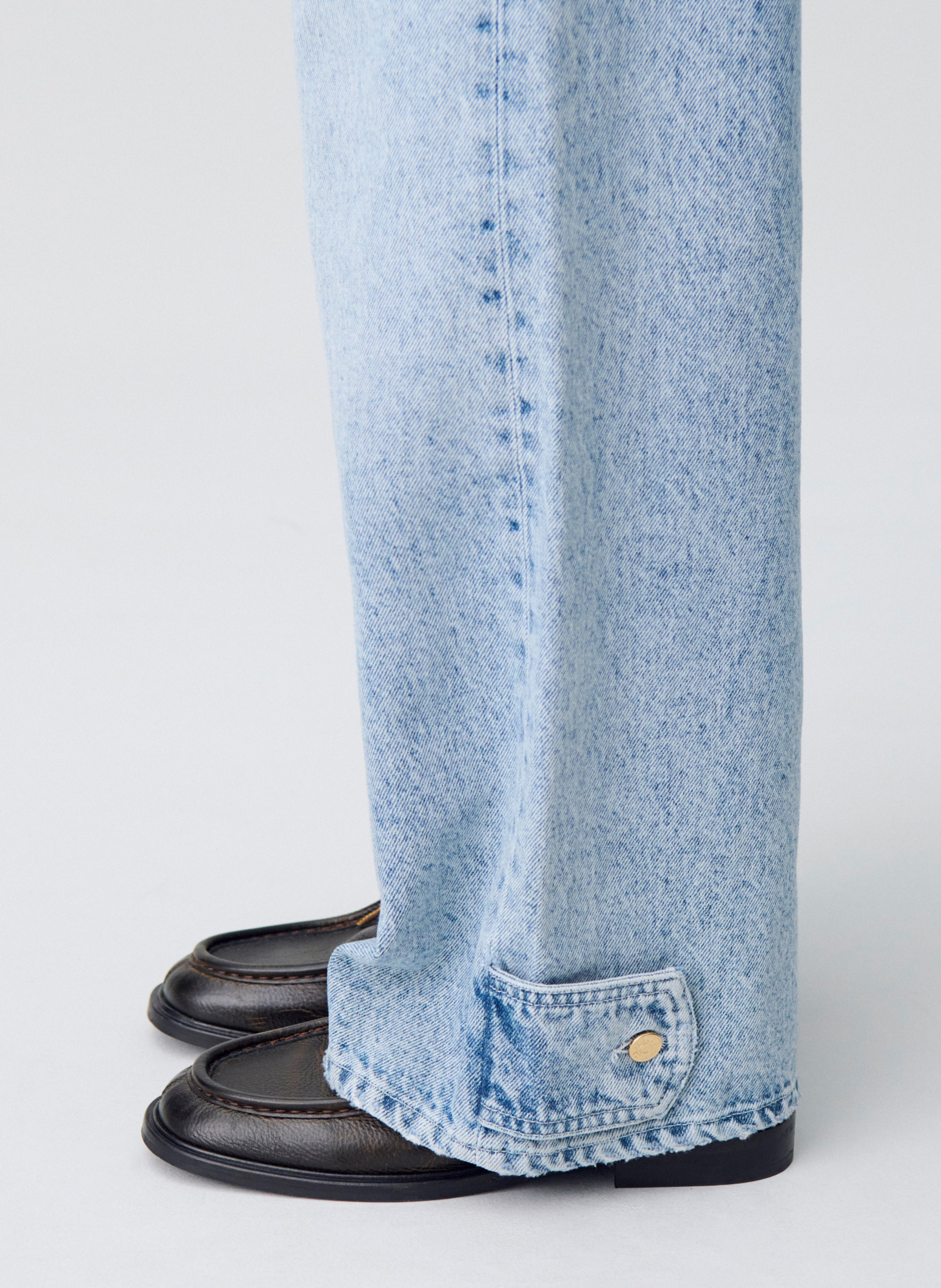 Jean large délavé en coton CLAUDIE PIERLOT Bleu