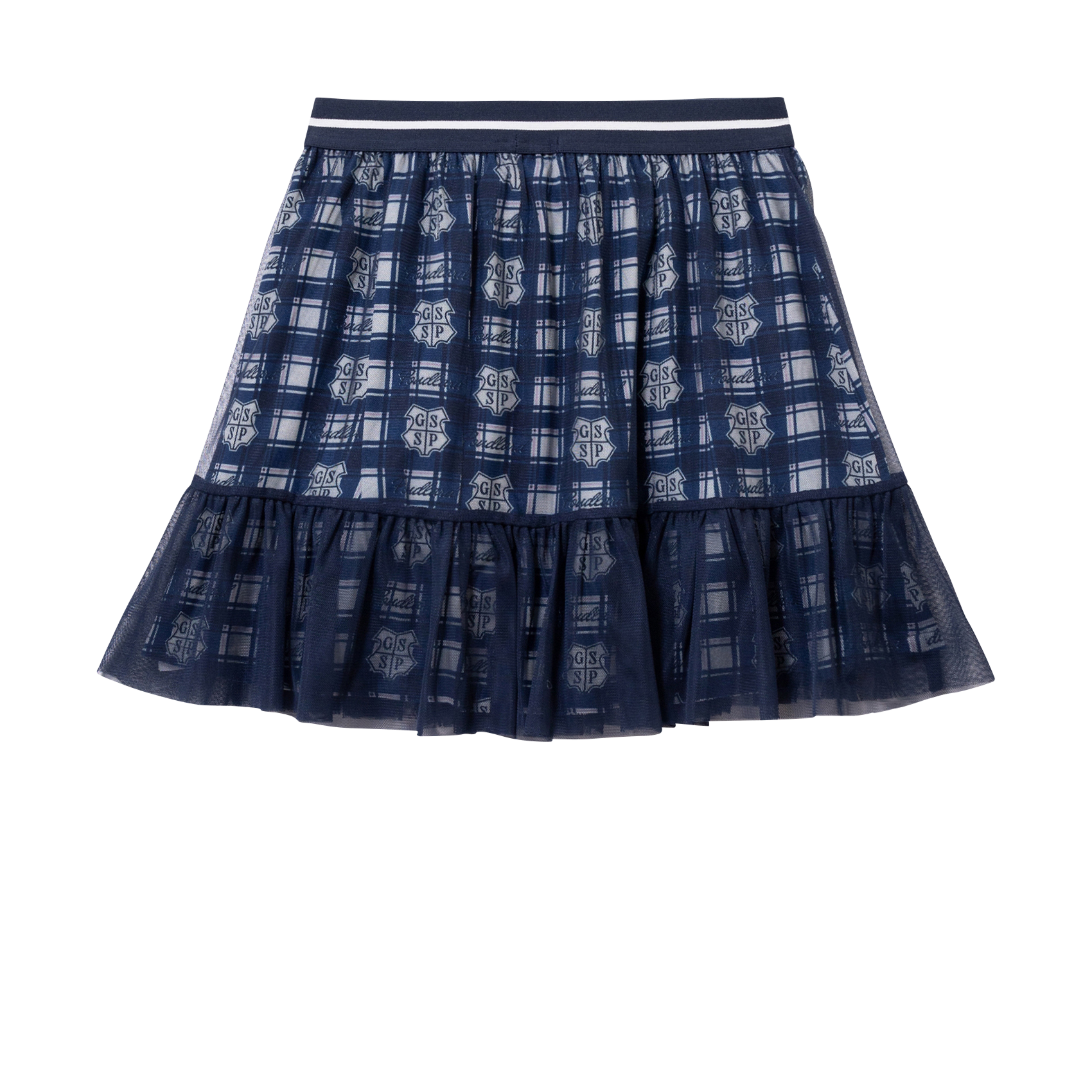 Jupe évasée bi-matière IKKS JUNIOR Bleu