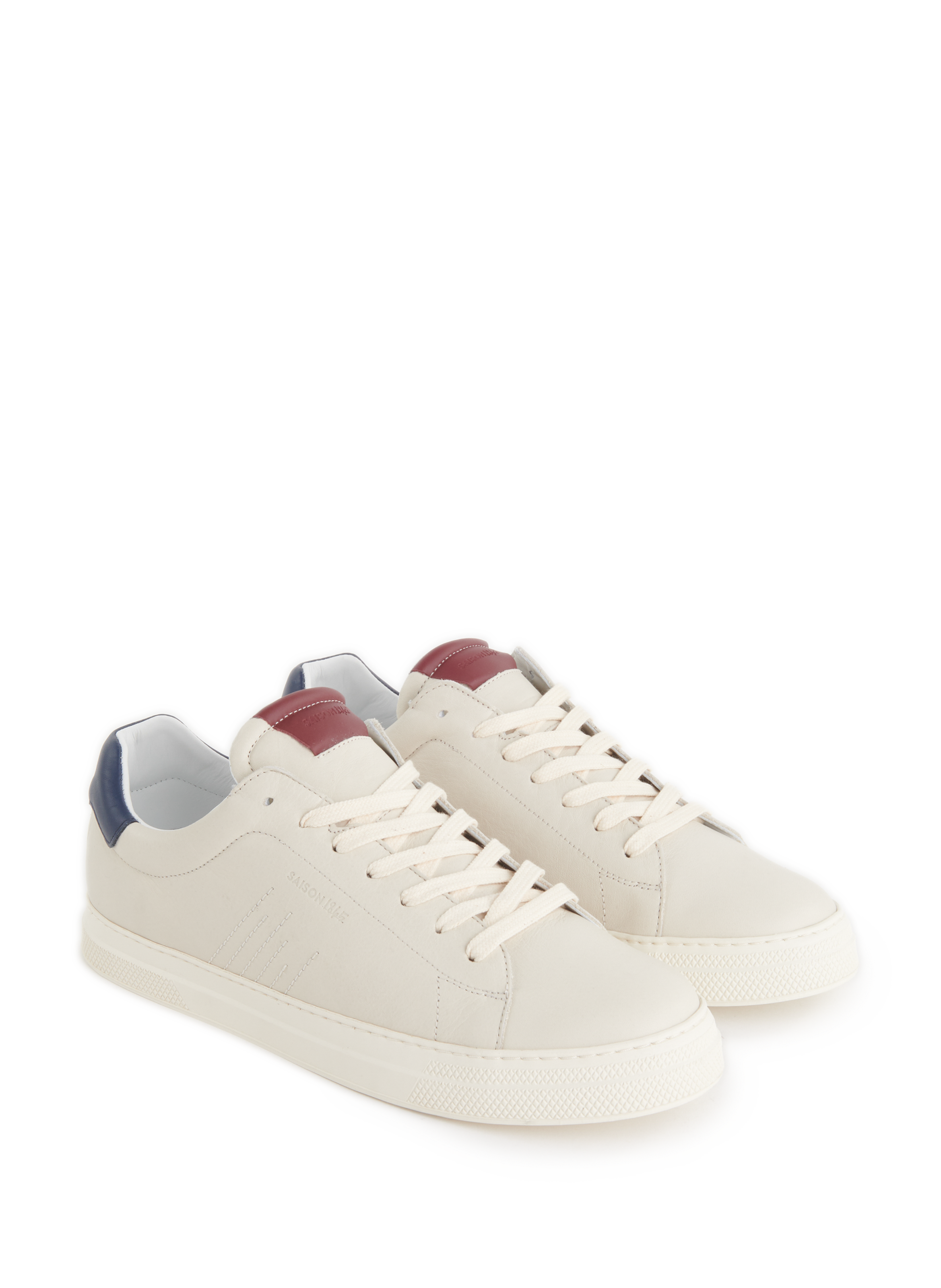 Plain low leather trainers SAISON 1865 Multicolored