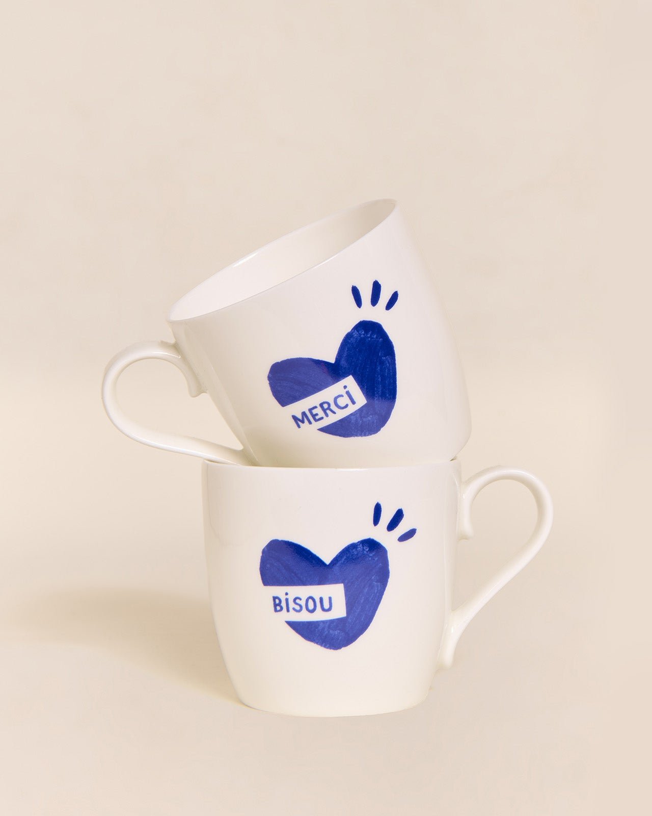 Le mug cœur bisou EMOI EMOI Bleu