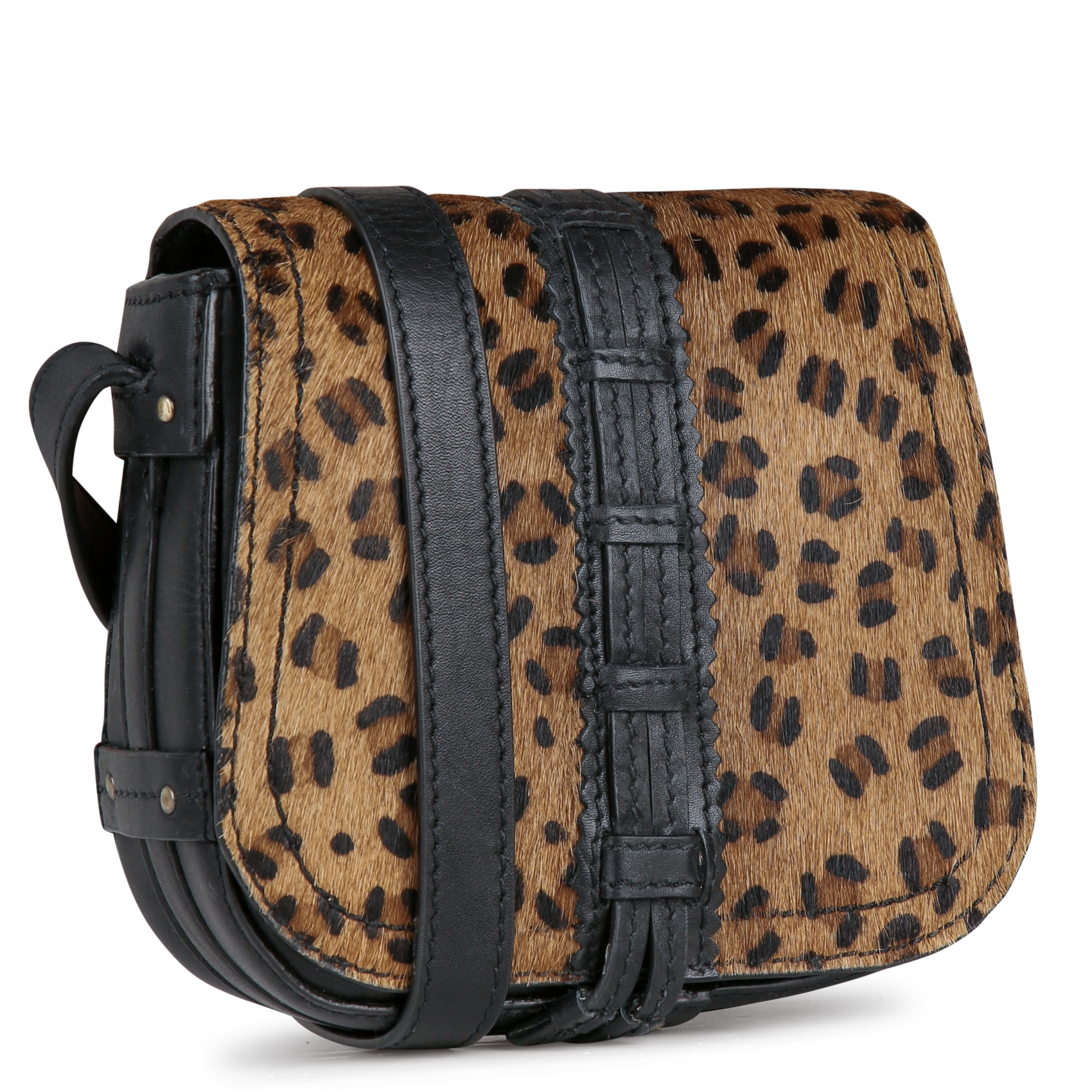 Sac bandoulière en cuir MAISON 123 Beige