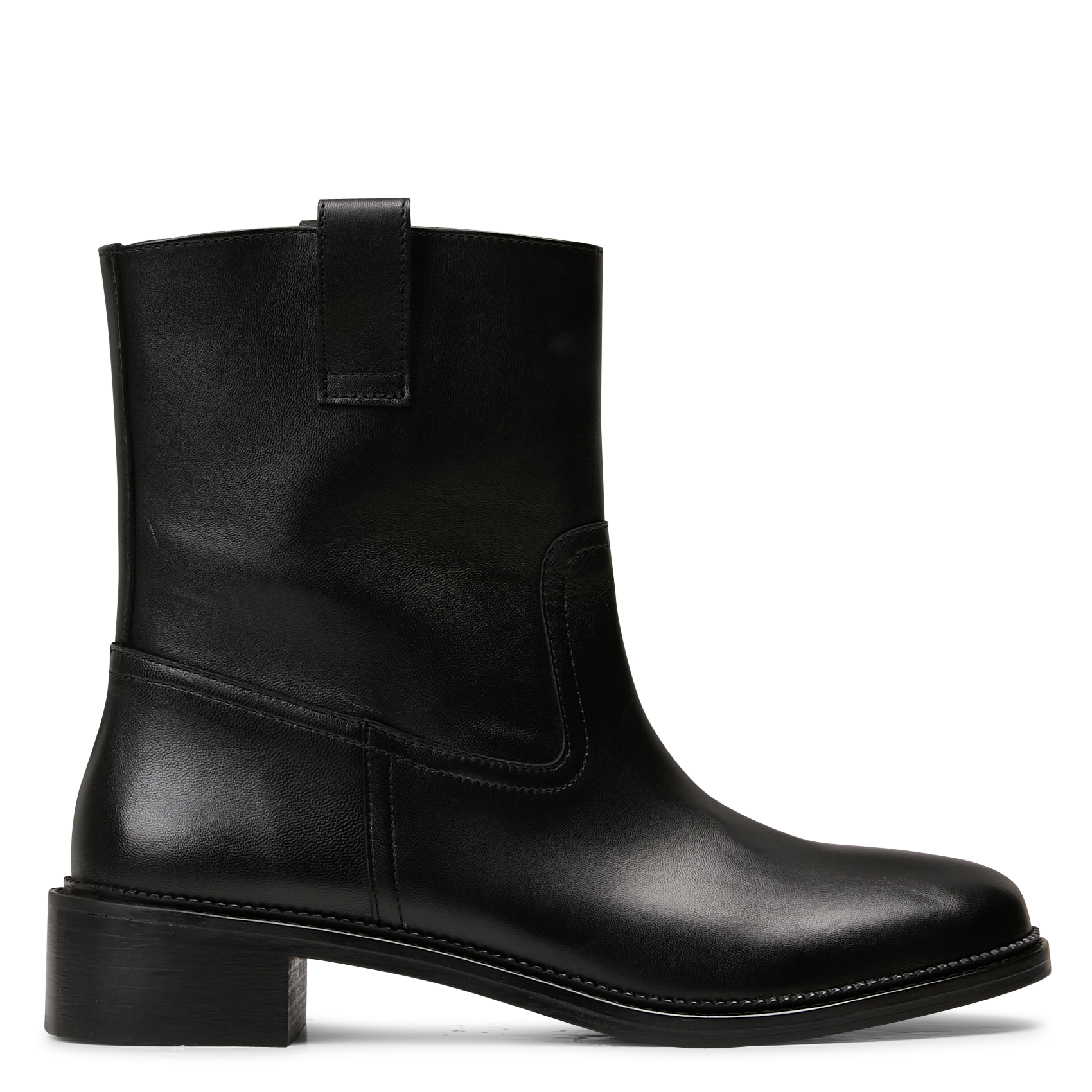 Bottines unies à enfiler en cuir BOBBIES Noir