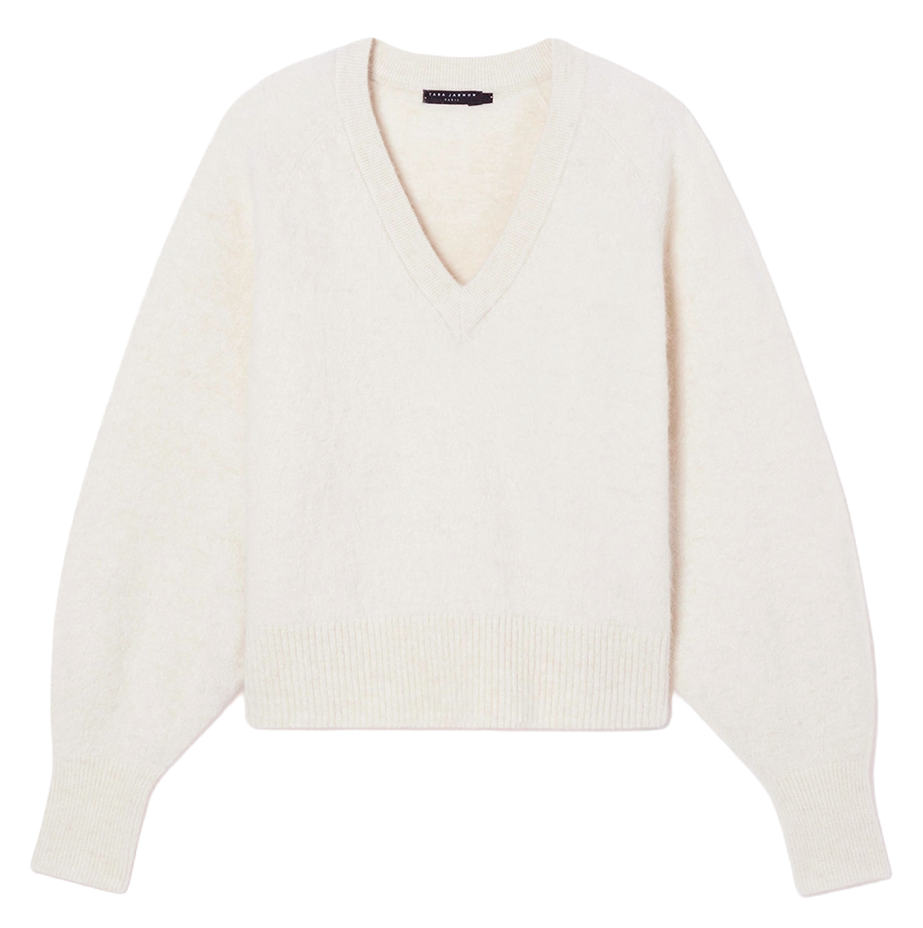 Pull col v en laine TARA JARMON Beige