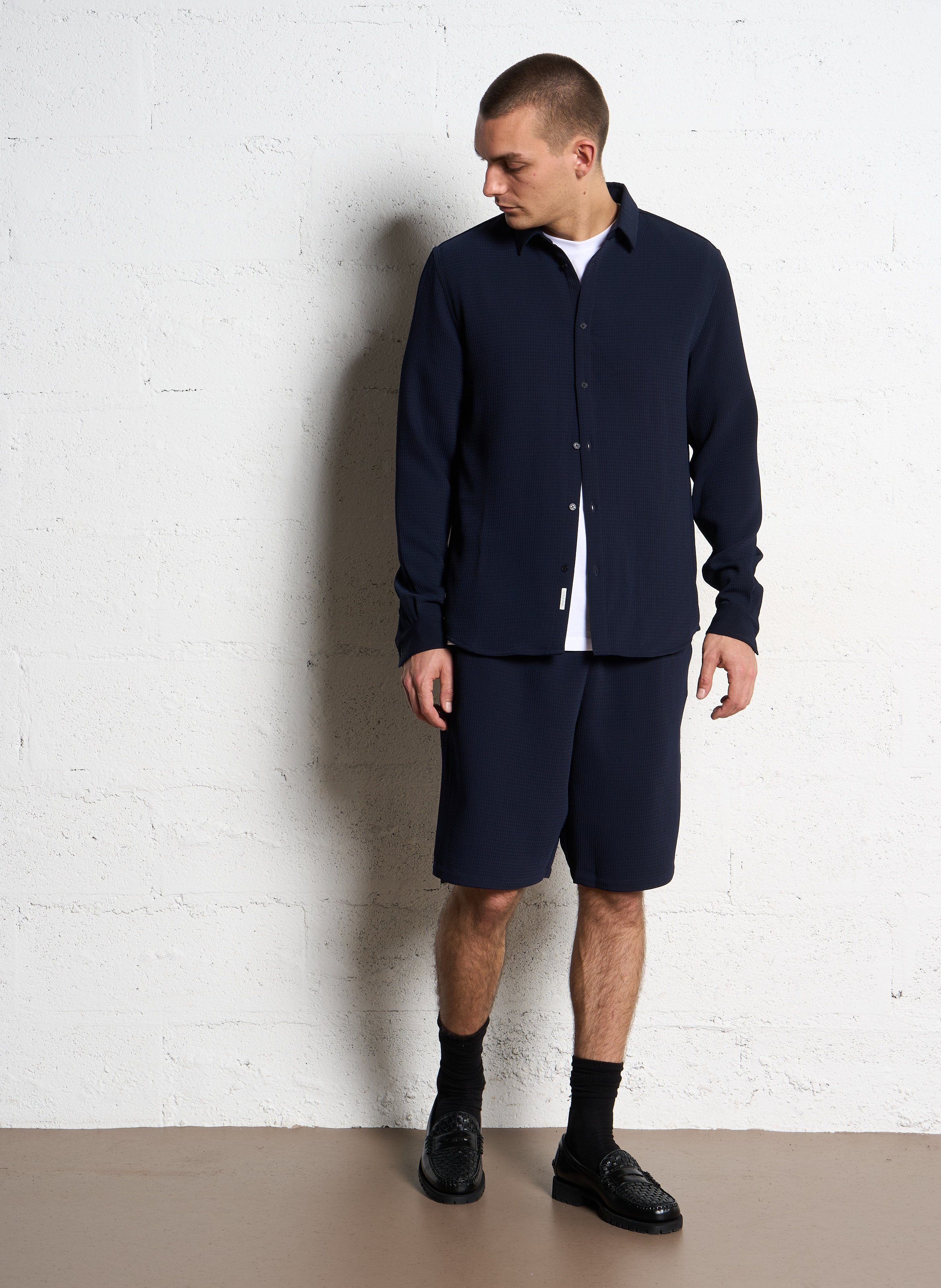 Bedrucktes Hemd mit klassischem Kragen IKKS Blau