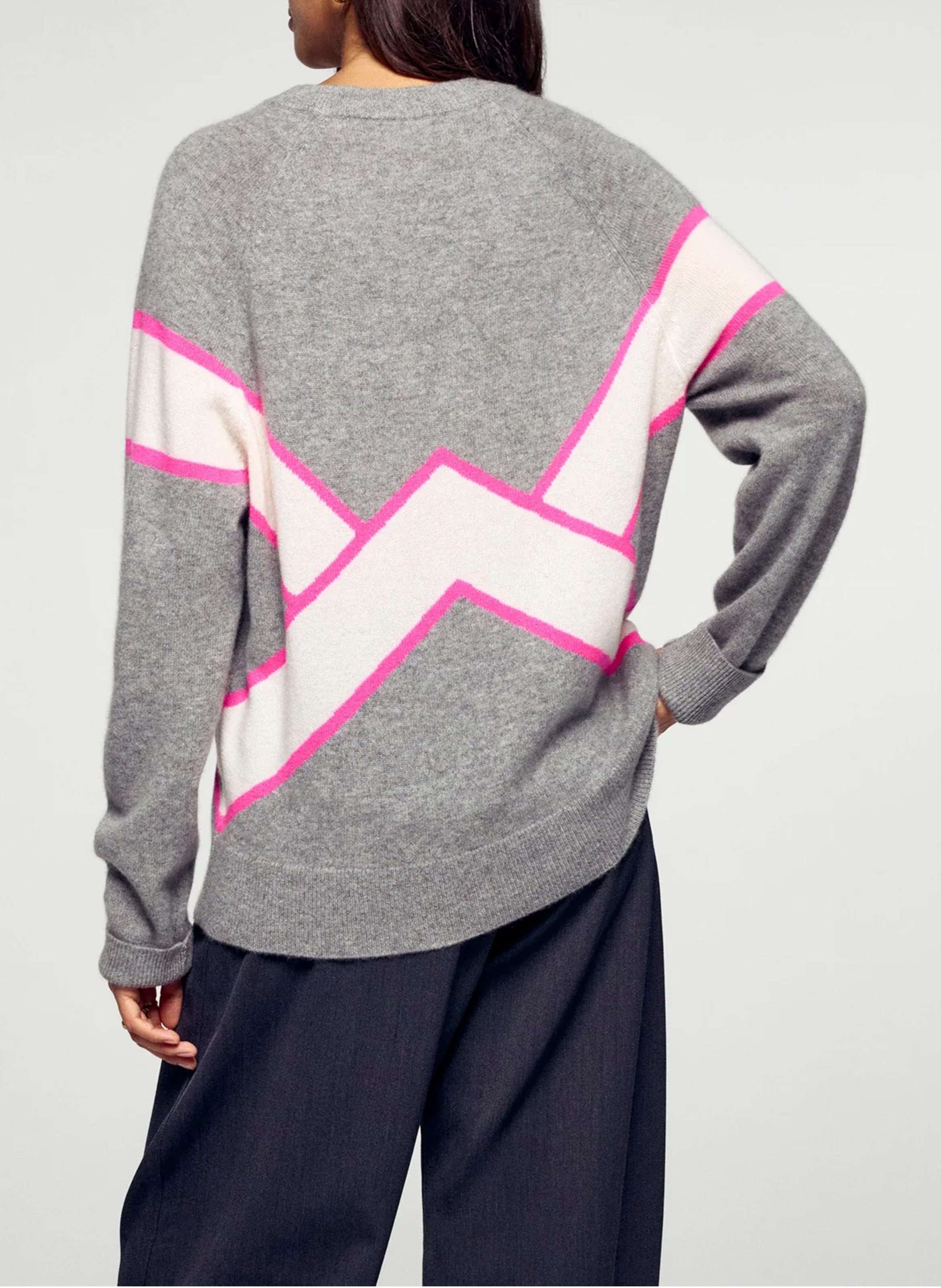 Pull col rond en cachemire FROM FUTURE Gris