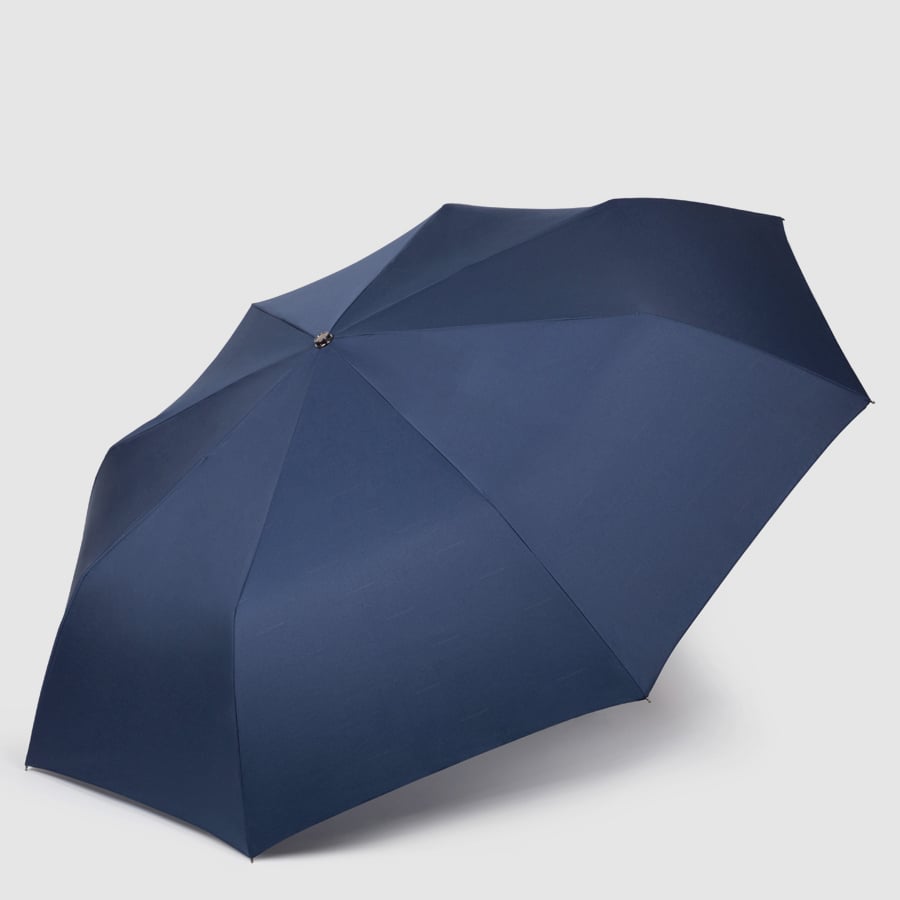 Automatic open/close windproof umbrella PIQUADRO Blue