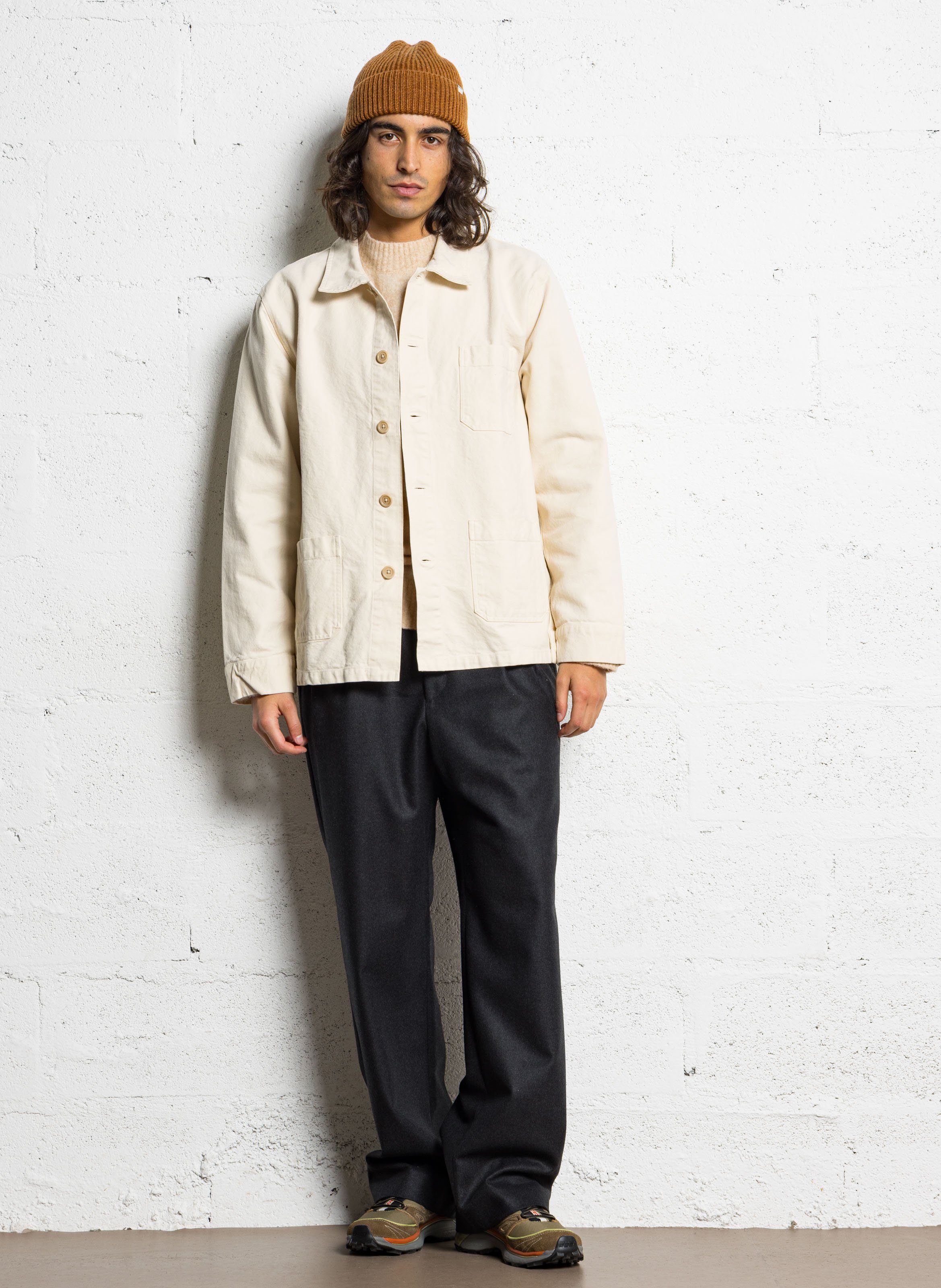 Baumwolljacke im Workwear-Stil COLORFUL STANDARD Weiss